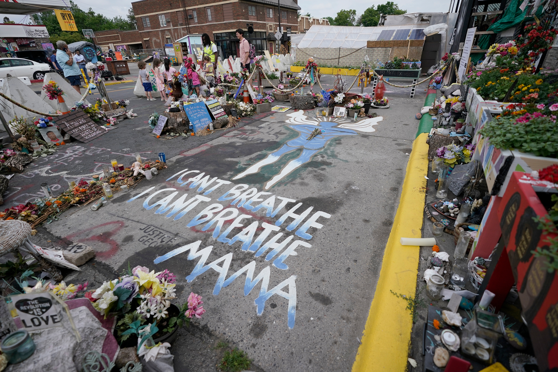 The site where George Floyd was killed by then Minneapolis Police officer Derek Chauvin. Photo / AP
