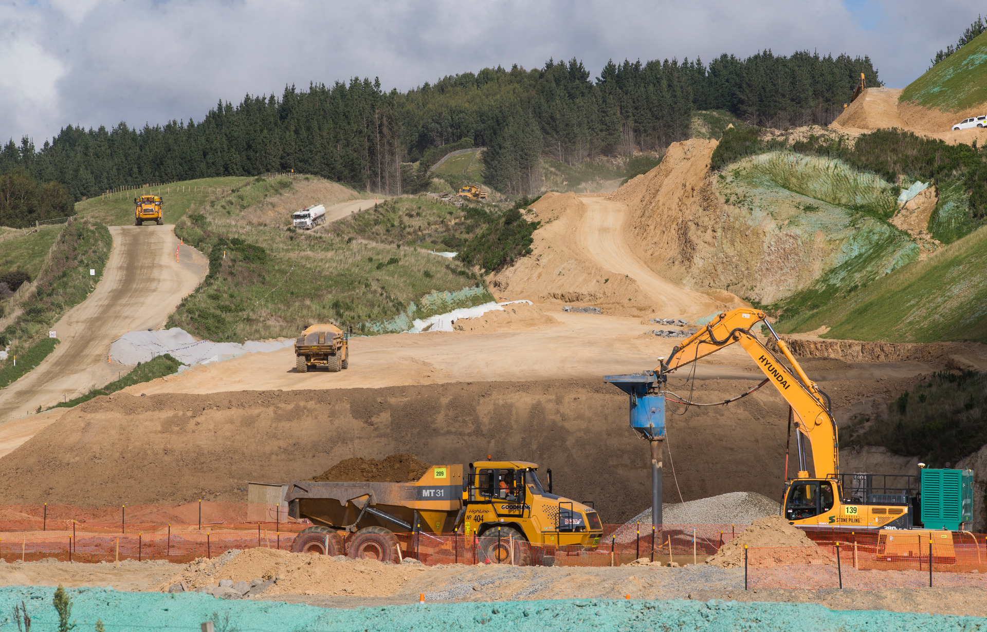 Transmission Gully under construction in Porirua during April 2017. Photo / Mark Mitchell