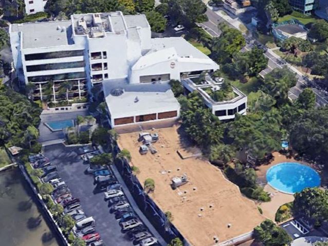 Scientology compound The Sandcastle in Clearwater, Florida. Photo / Google Earth