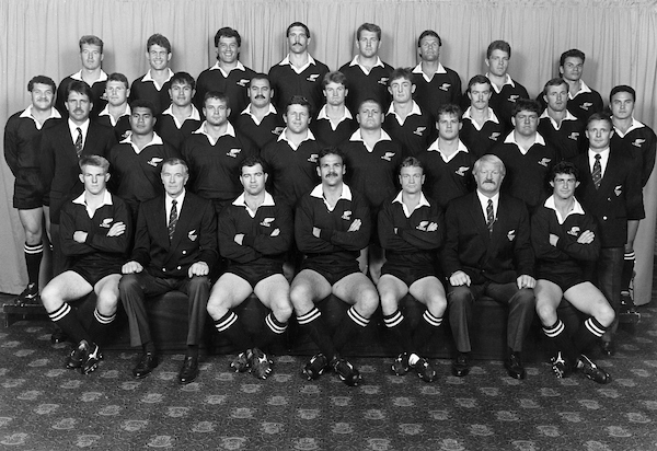 The 1990 All Blacks team photo ahead of their tour to France. Photo / Photosport