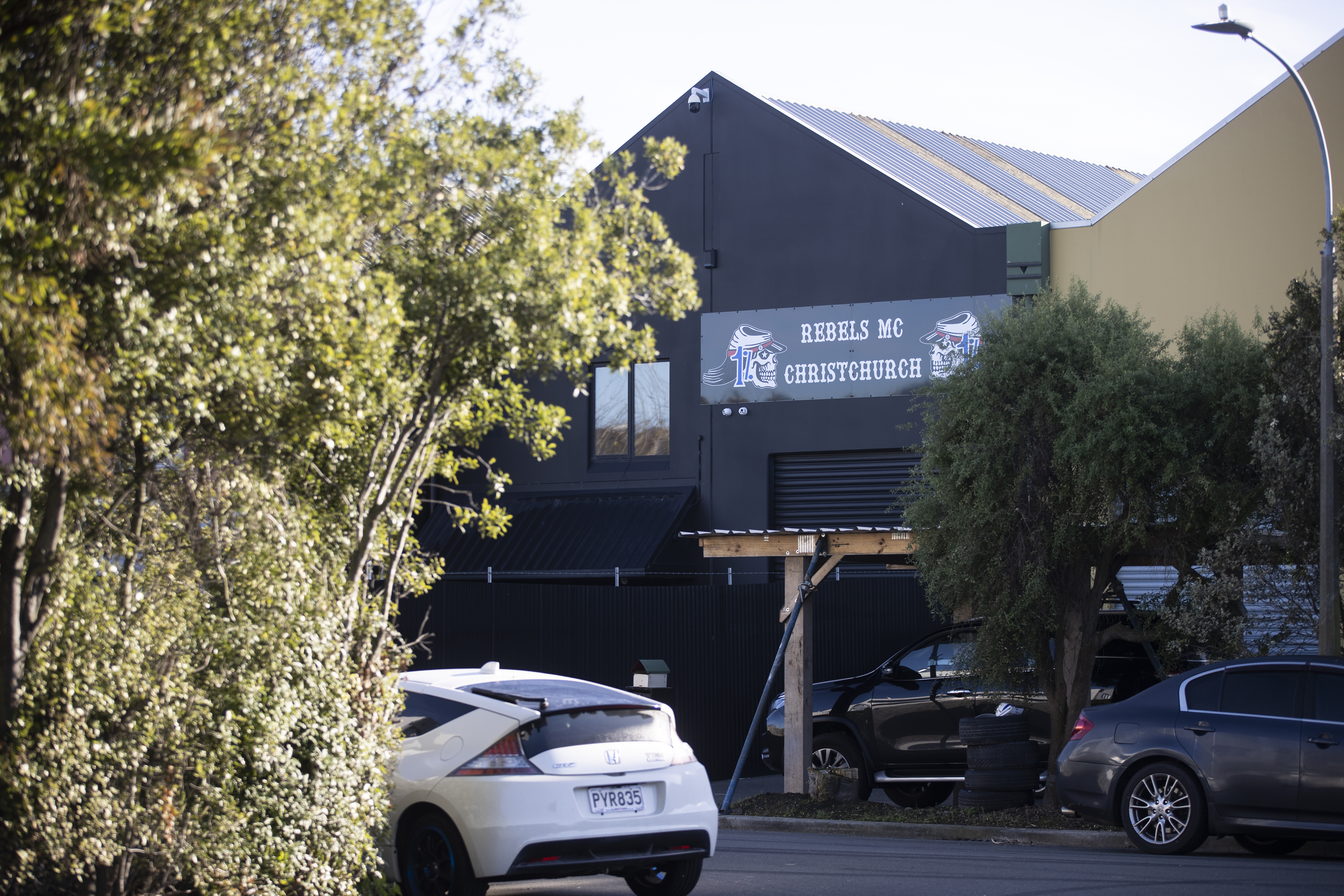Three weeks ago the building was clearly the Rebels MC Christchurch pad. Photo / George Heard