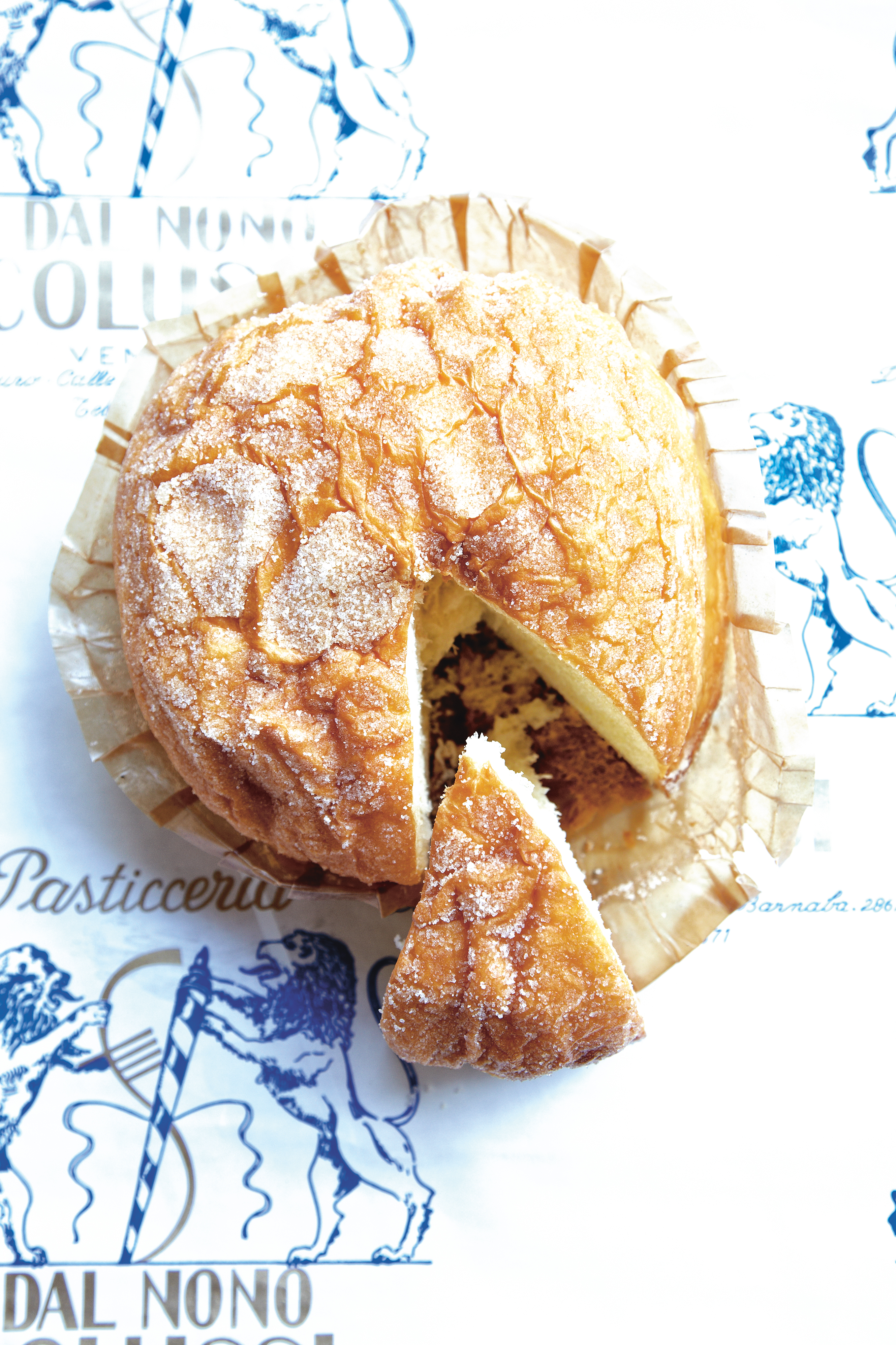 Focaccia veneziana is a traditional Venetian brioche. Photo / Gregoire Kalt