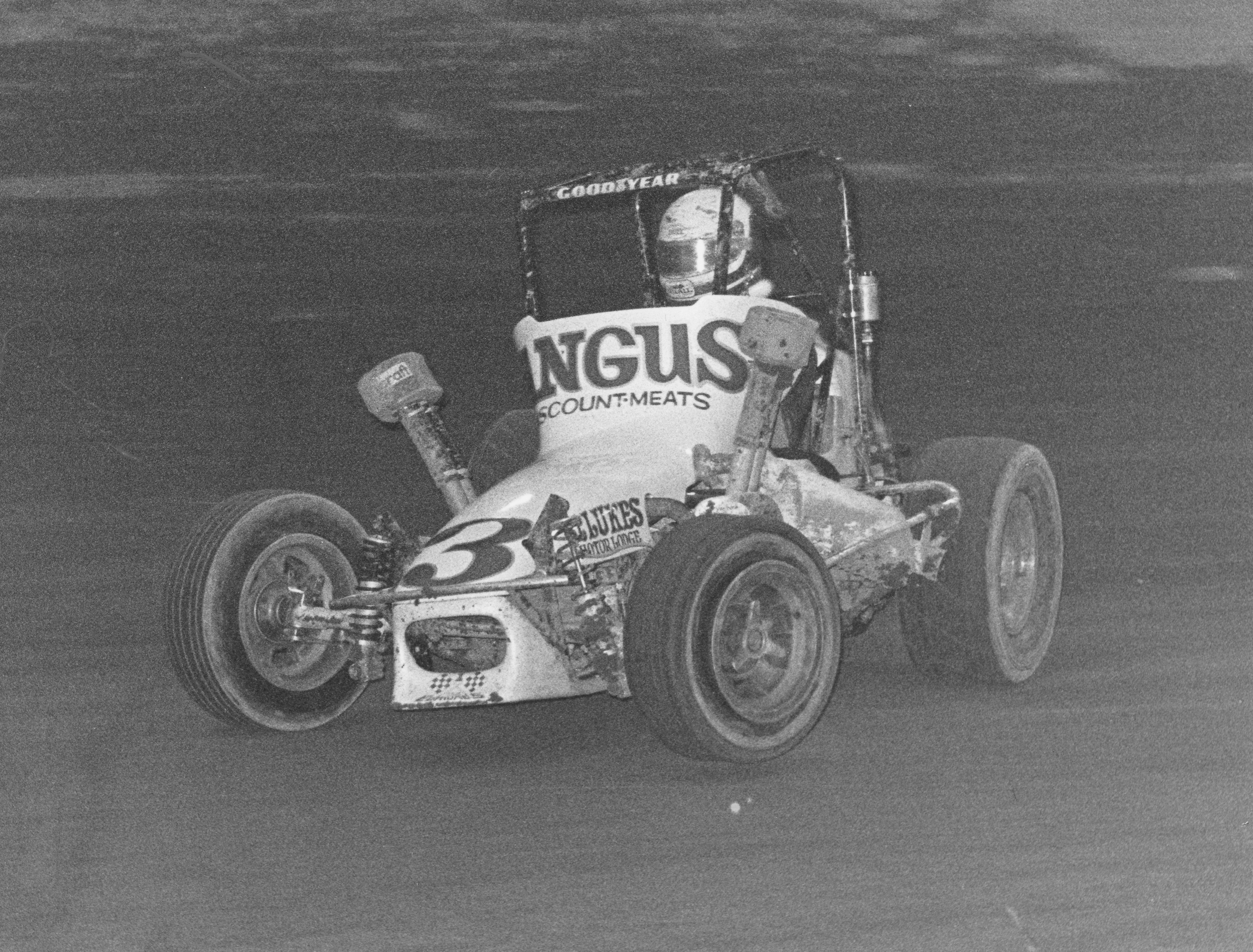 US speedway driver Sleepy Tripp in action at Western Springs Speedway in December 1981.
Photo / Norman Smith