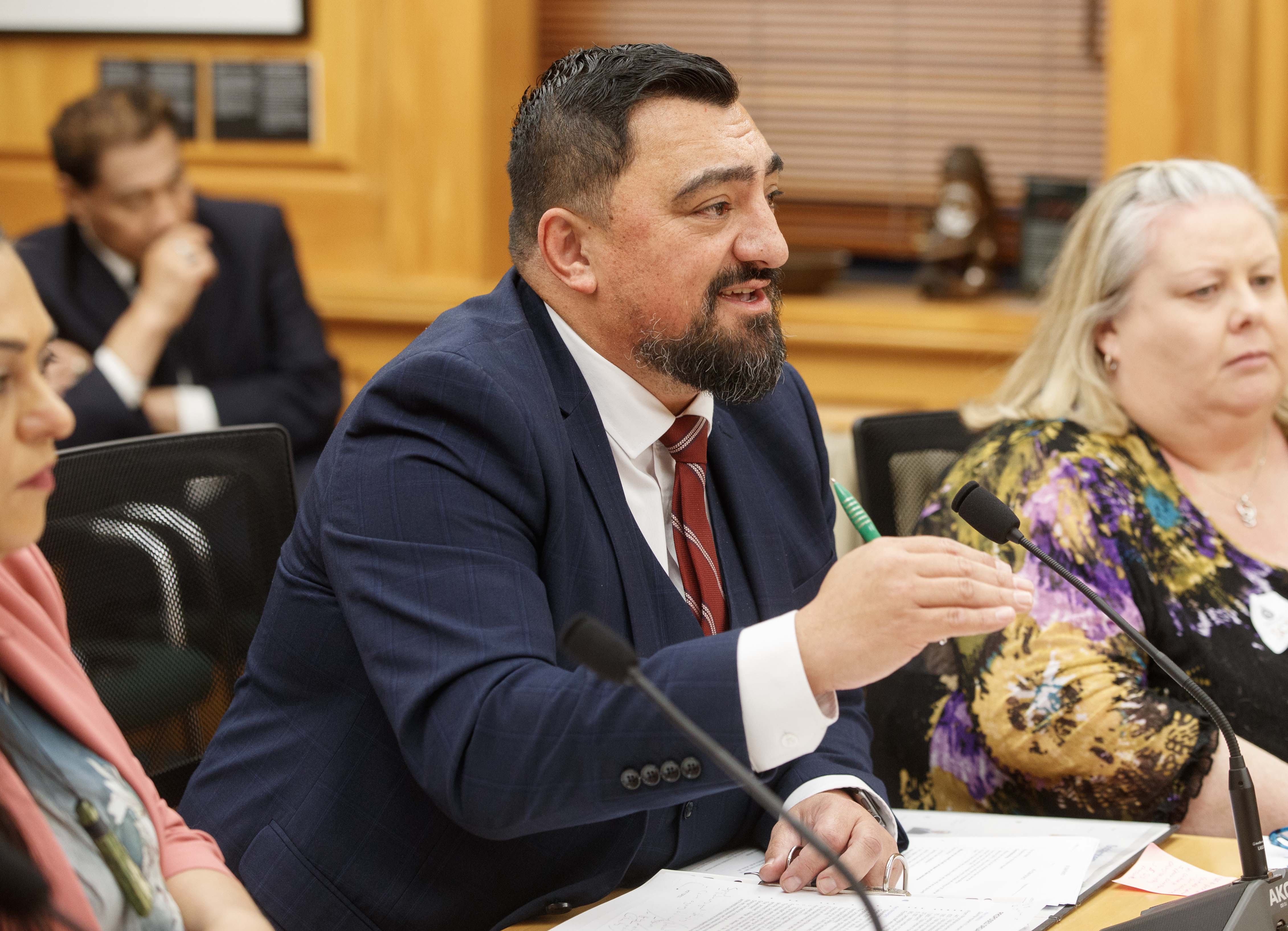 Oranga Tamariki chief executive Chappie Te Kani with Minister Karen Chhour. 