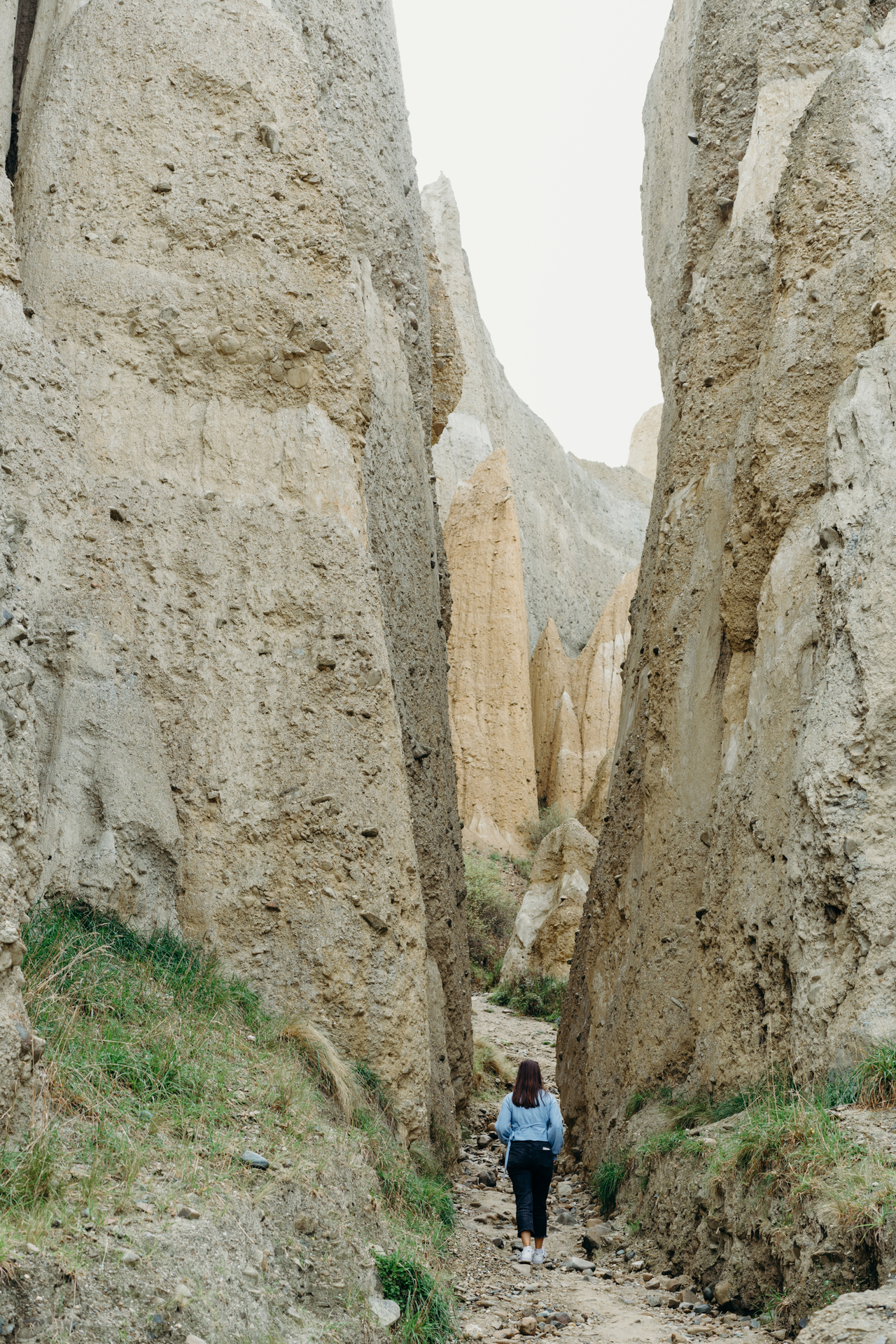 Towering high above the ground, the Clay Cliffs will make even the tallest visitor feel small. Photo / Sarah Pollok