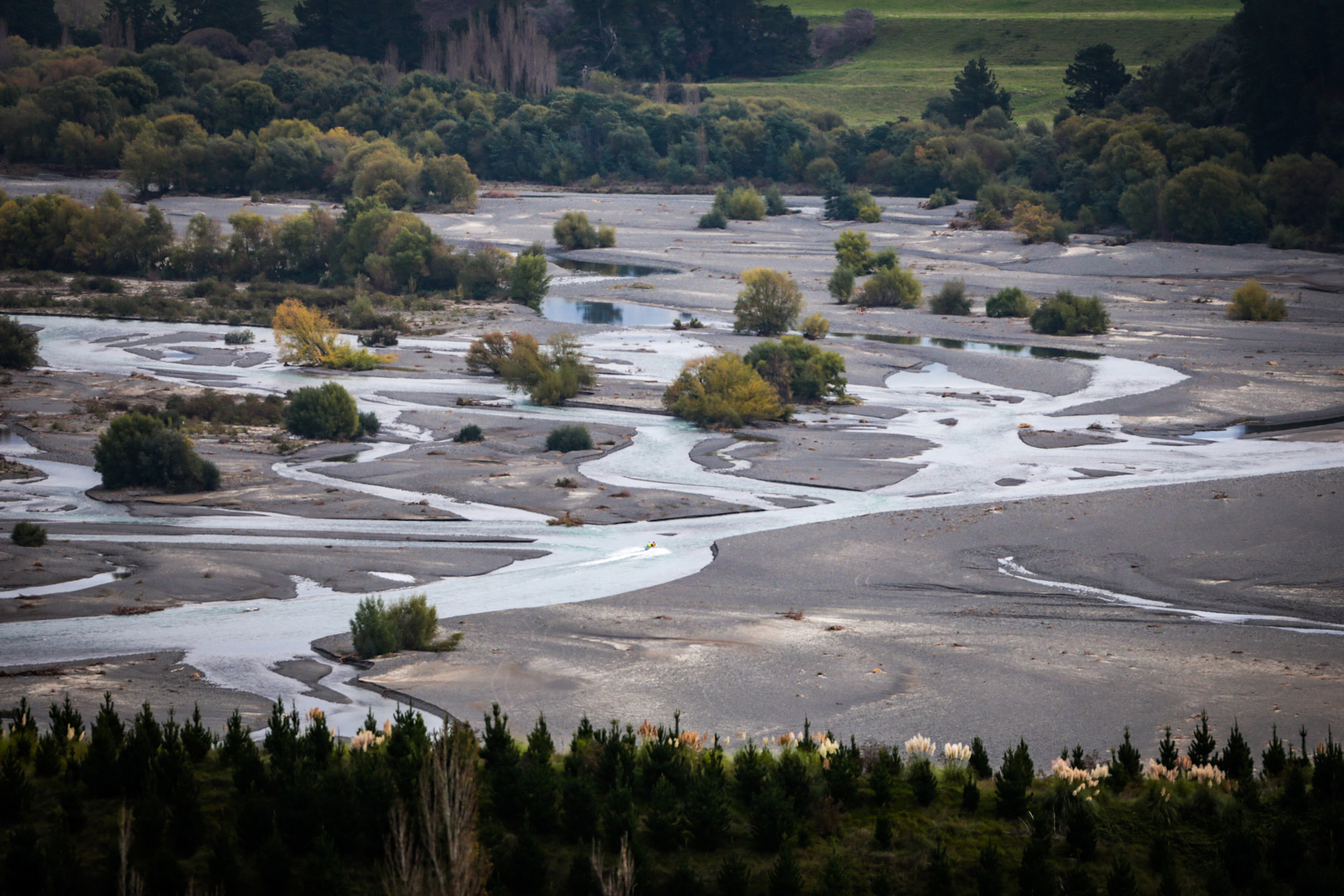 The braided portion of the Ngaruroro River. Hawke's Bay Regional Council is investigating building a dam on a tributary on the mid-reaches of the Ngāruroro to supplement flows. Photo / Paul Taylor