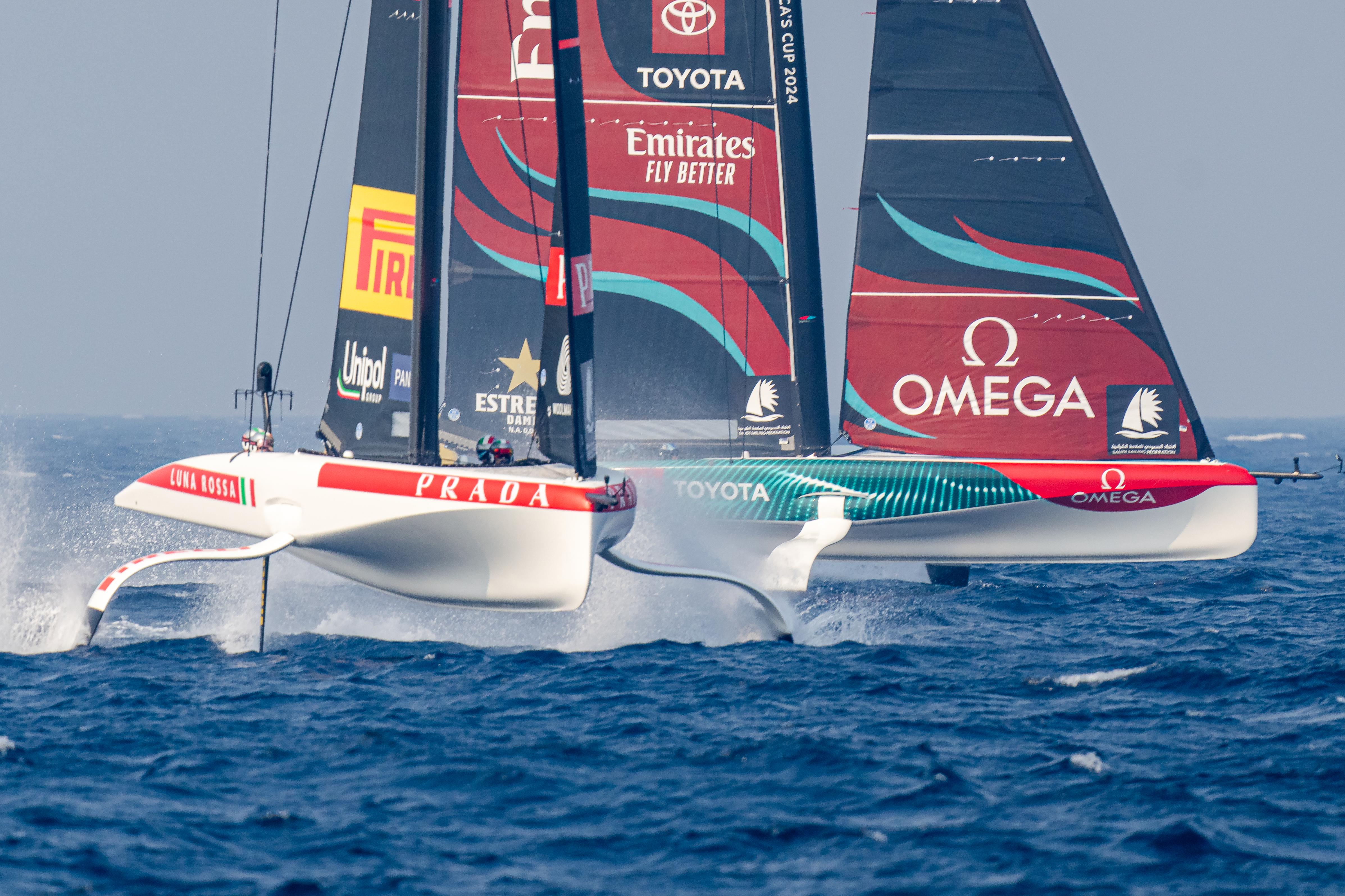 Team New Zealand beat Luna Rossa Prada Pirelli in the final of the America's Cup Preliminary Regatta in Jeddah. Photo / America's Cup