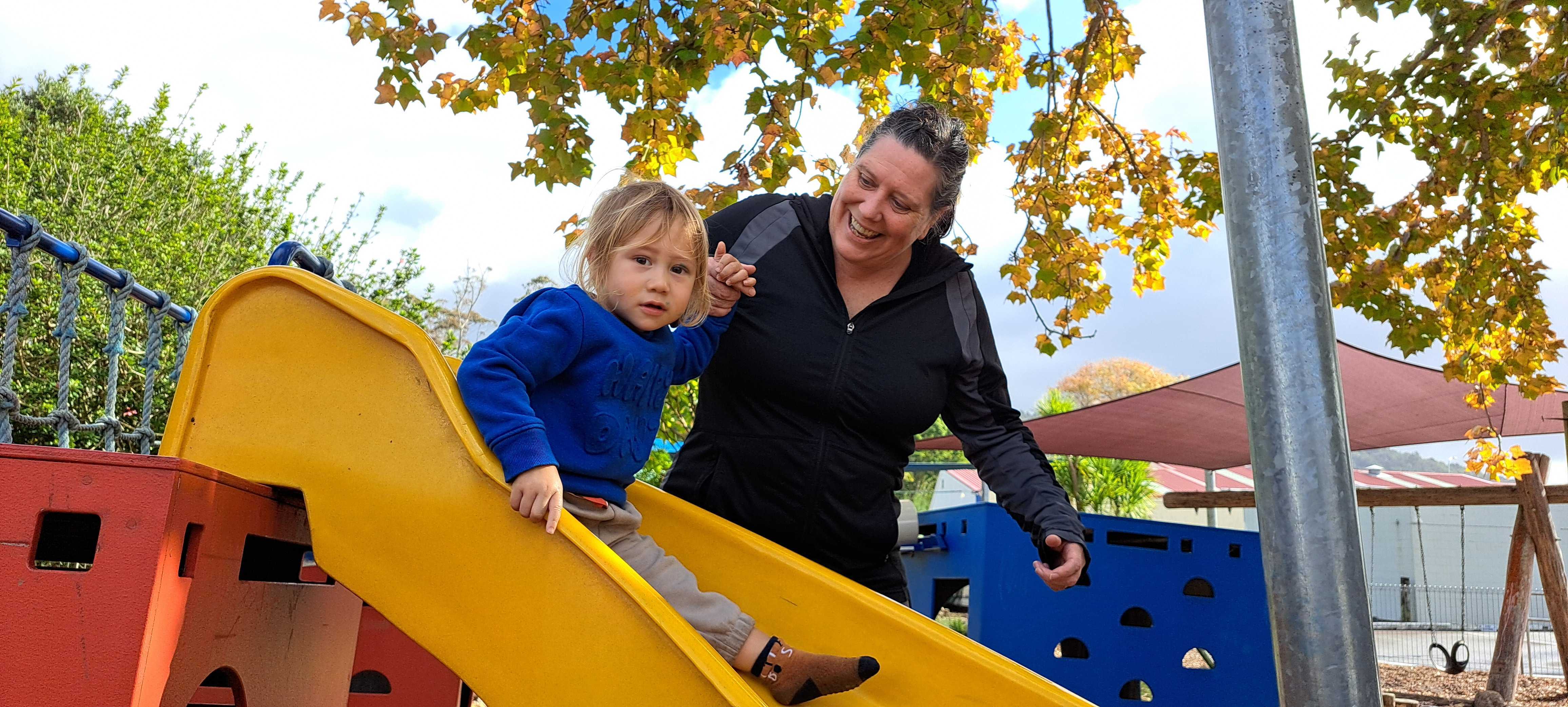 Karen Croasdale, senior teacher at Whangārei Childcare Centre, is devastated at the closure, pictured here with Kepara Cook. Photo / Brodie Stone