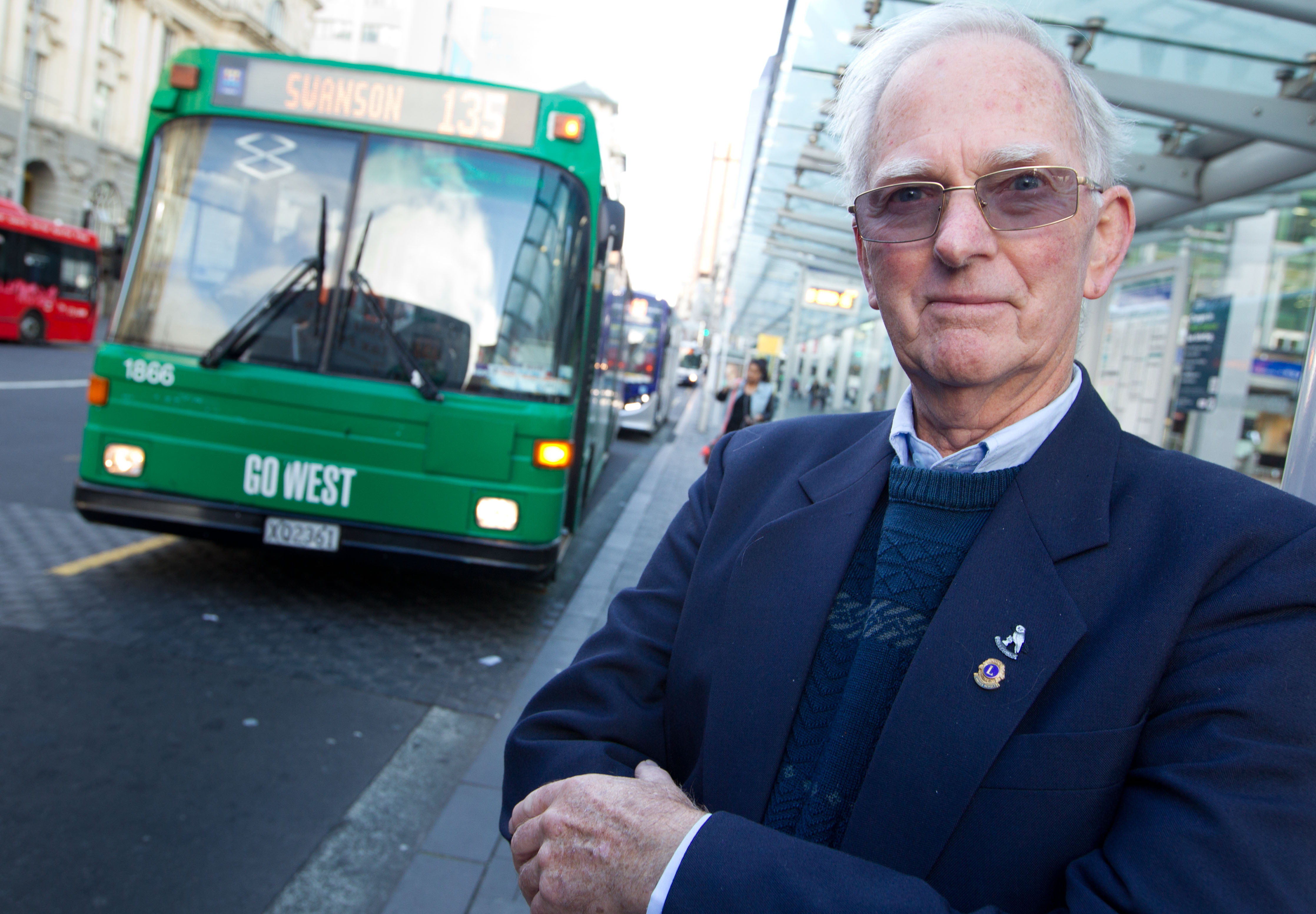 Allen Davies enjoys the conviviality of his job as a bus driver - and the pay. Photo / Richard Robinson