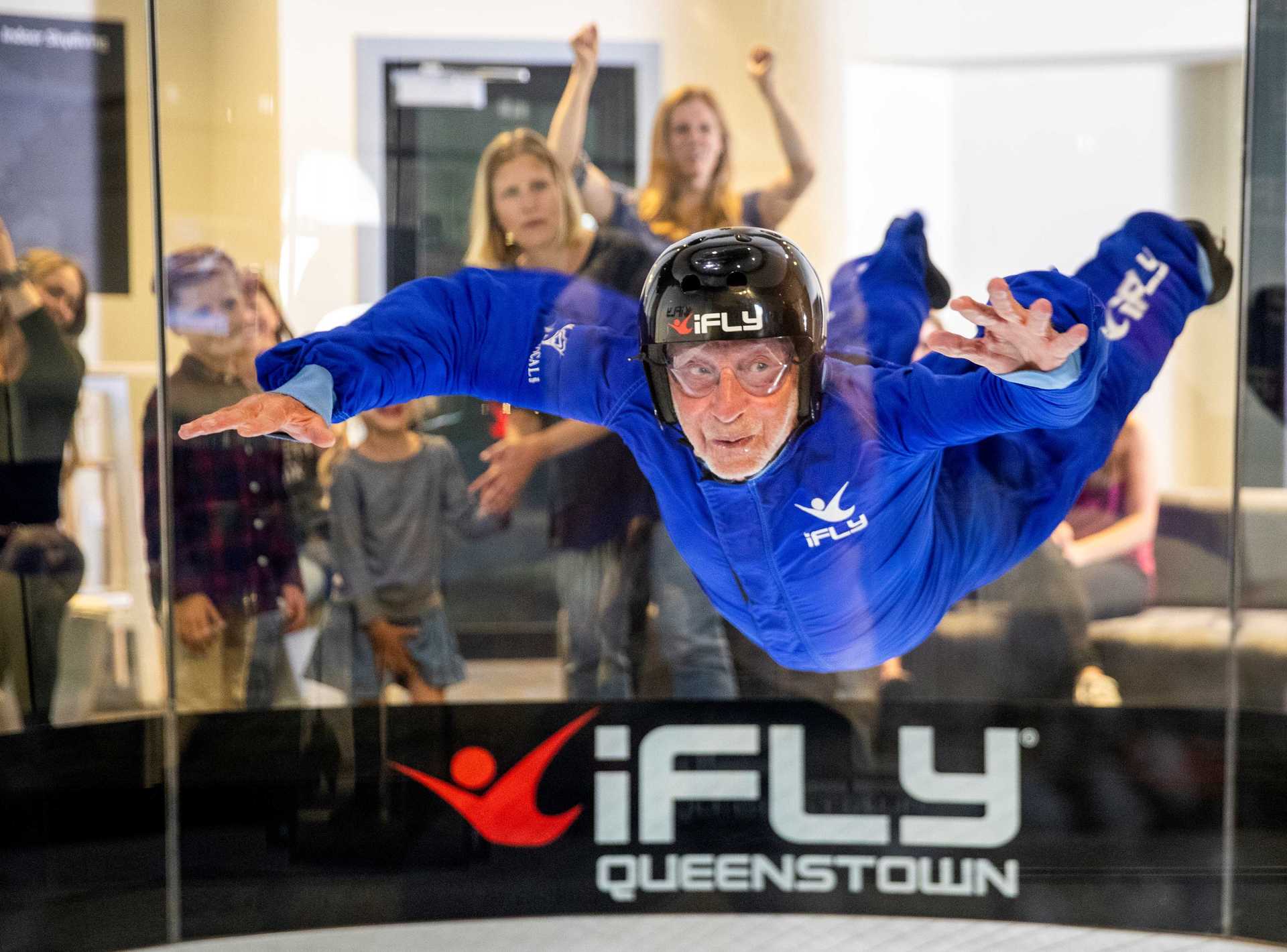 Queenstown's iFLY simulates freefall. Photo / Supplied