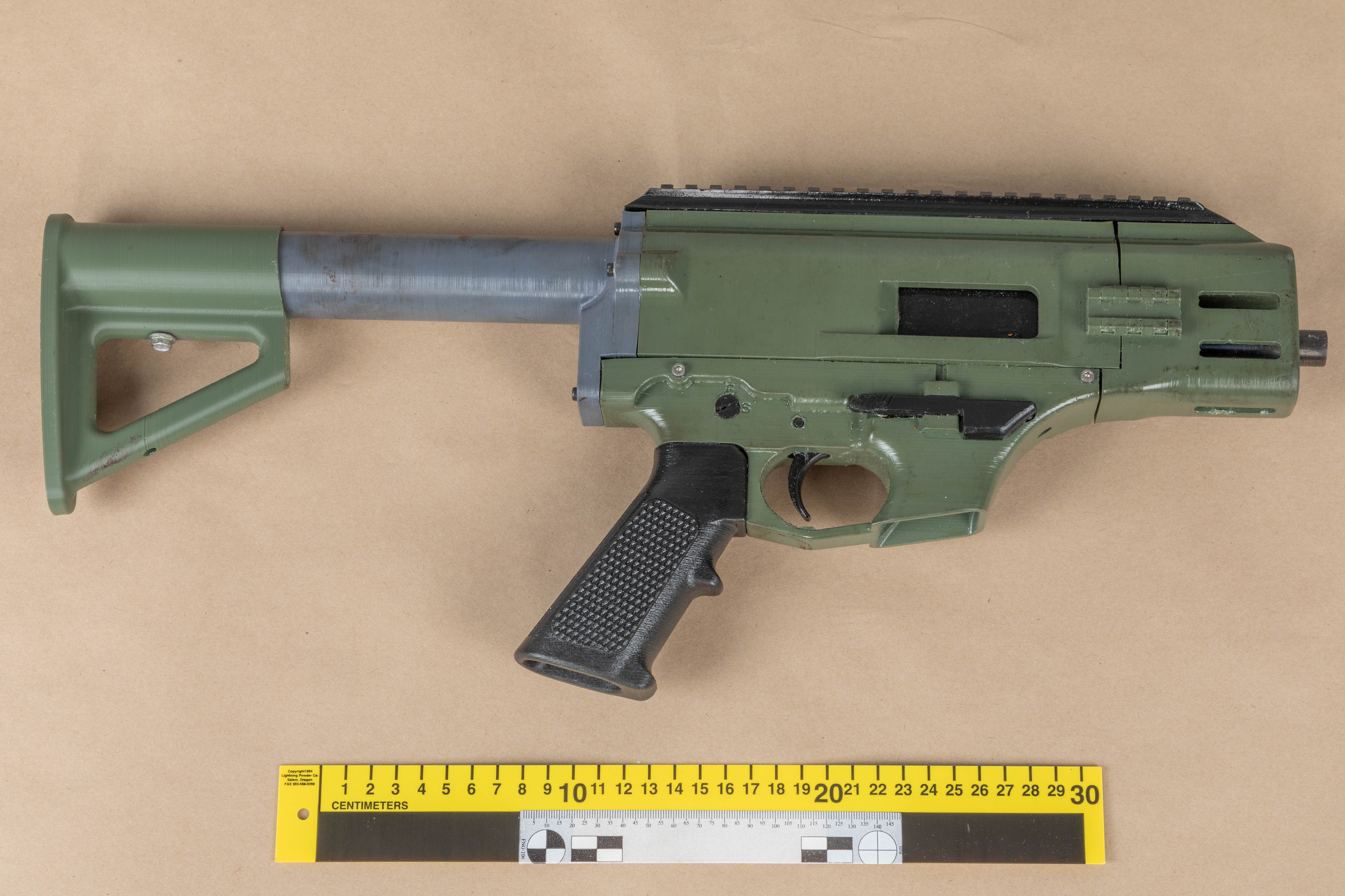 A 3D-printed gun seized by police in Hawke's Bay in 2021. Photo / NZ Police