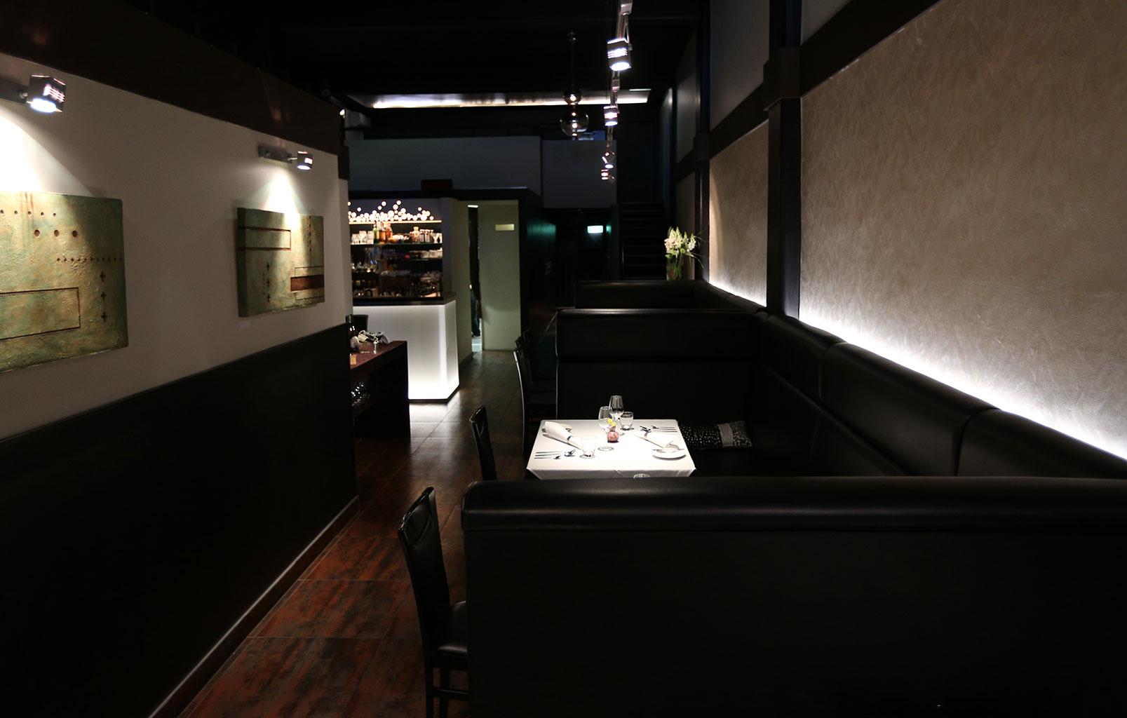 Interior of fine dining restaurant Kazuya on Symonds St. Picture / Doug Sherring.