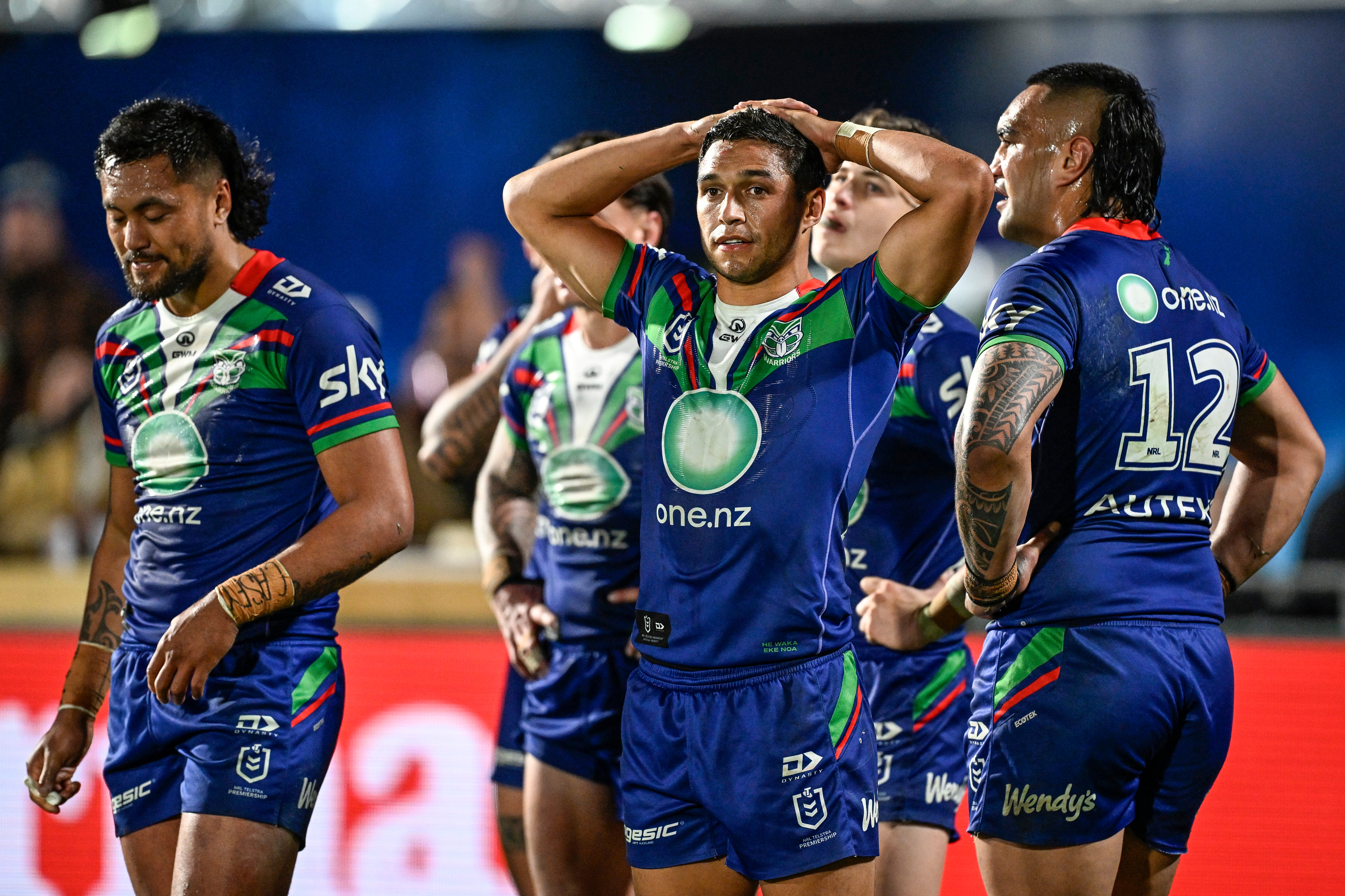 Dejected Warriors after a loss. Photo / Photosport