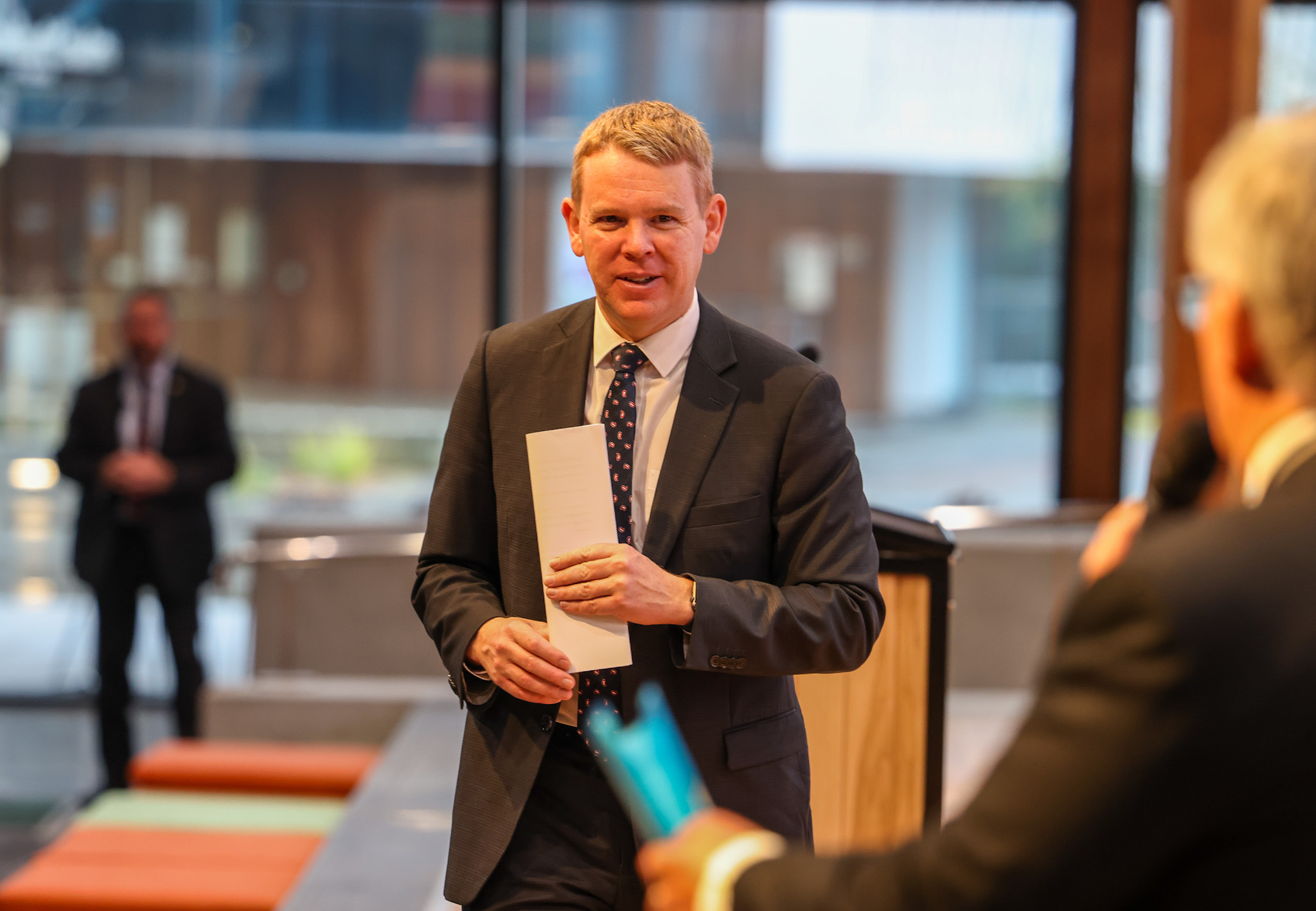 Chris Hipkins at the University of Waikato. Photo / Mike Scott