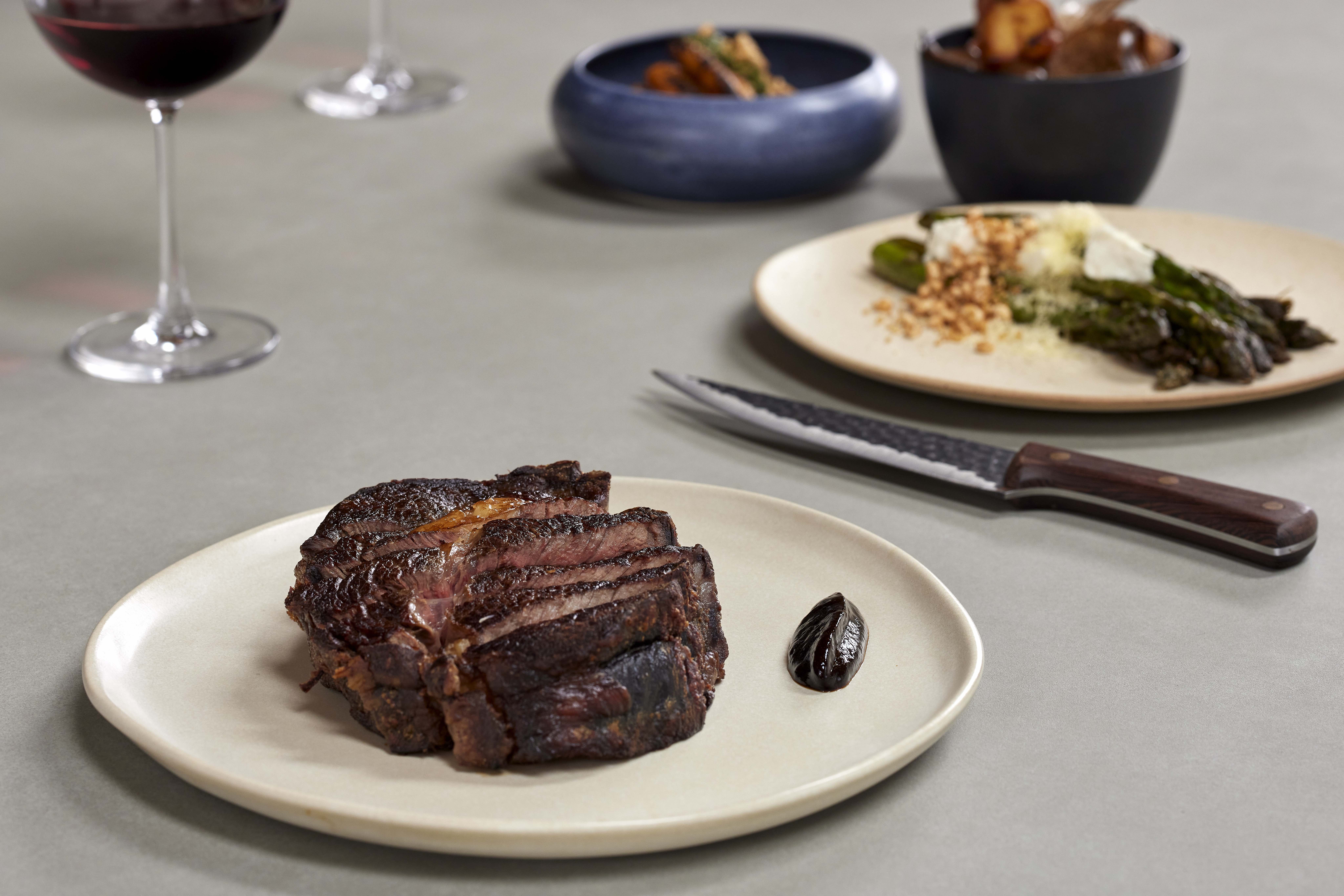 Organic Cambridge Mapari beef with seasonal veges. Photo / Babiche Martens