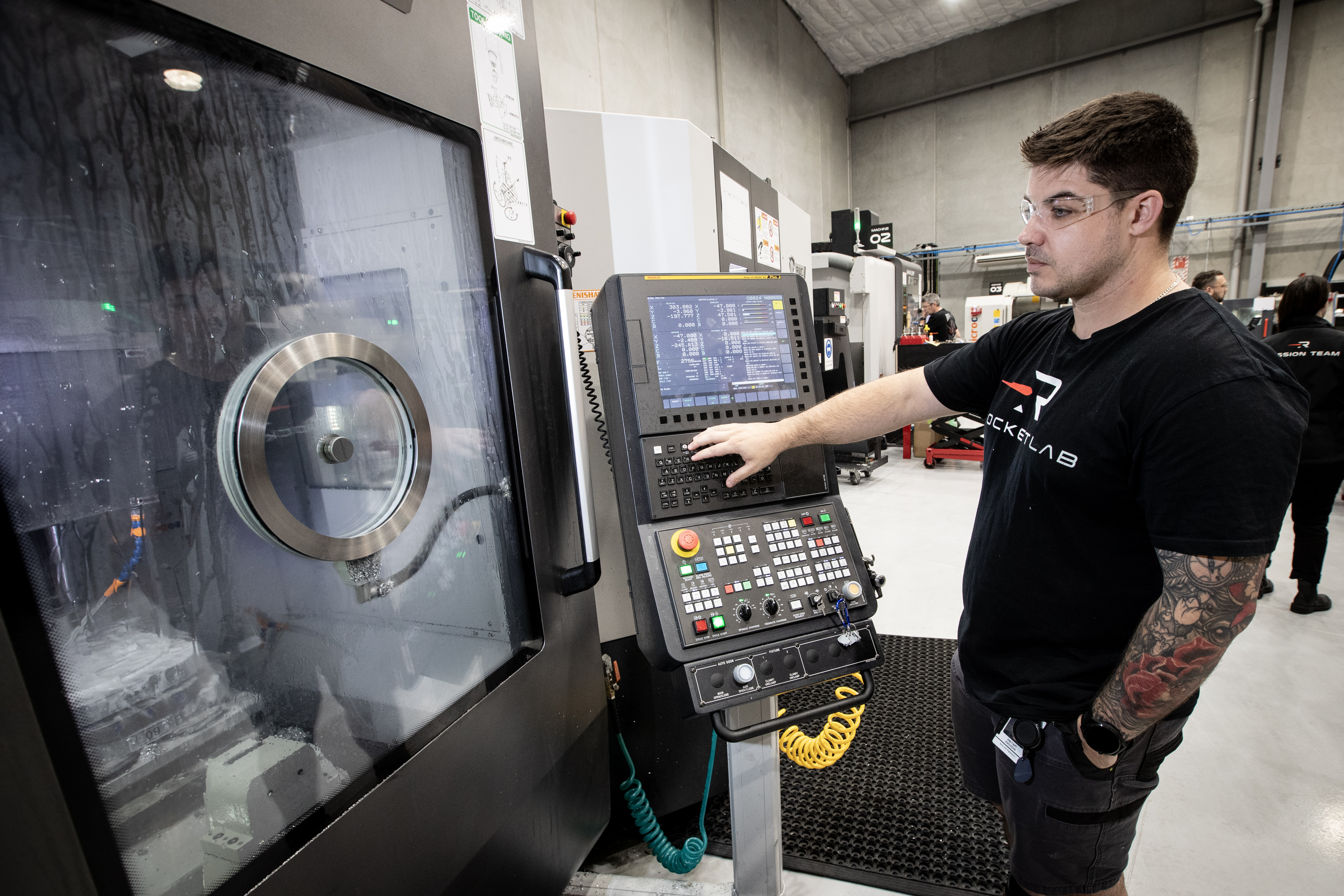 Pete Woods, Rocket Lab Senior CNC programmer.
Rocket Lab's expansion of its Mt Wellington plant enables it to manufacture 2000 reaction wheels per year used to control the orientation of satellites and spacecraft.
4 October 2023. New Zealand Herald photograph by Jason Oxenham.
