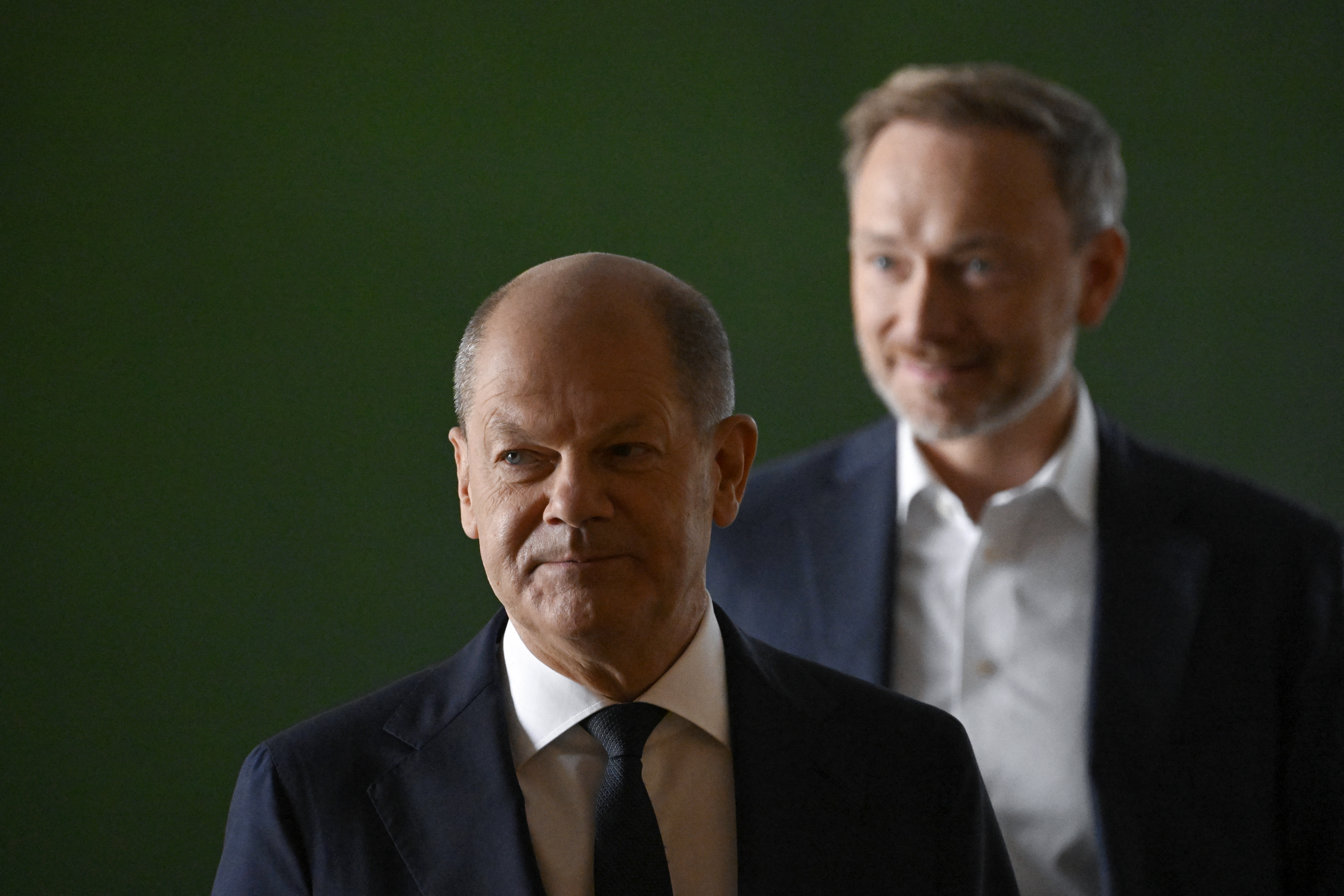 German Chancellor Olaf Scholz (left) and German Finance Minister and Free Democrats Party leader Christian Lindner. Photo / AFP