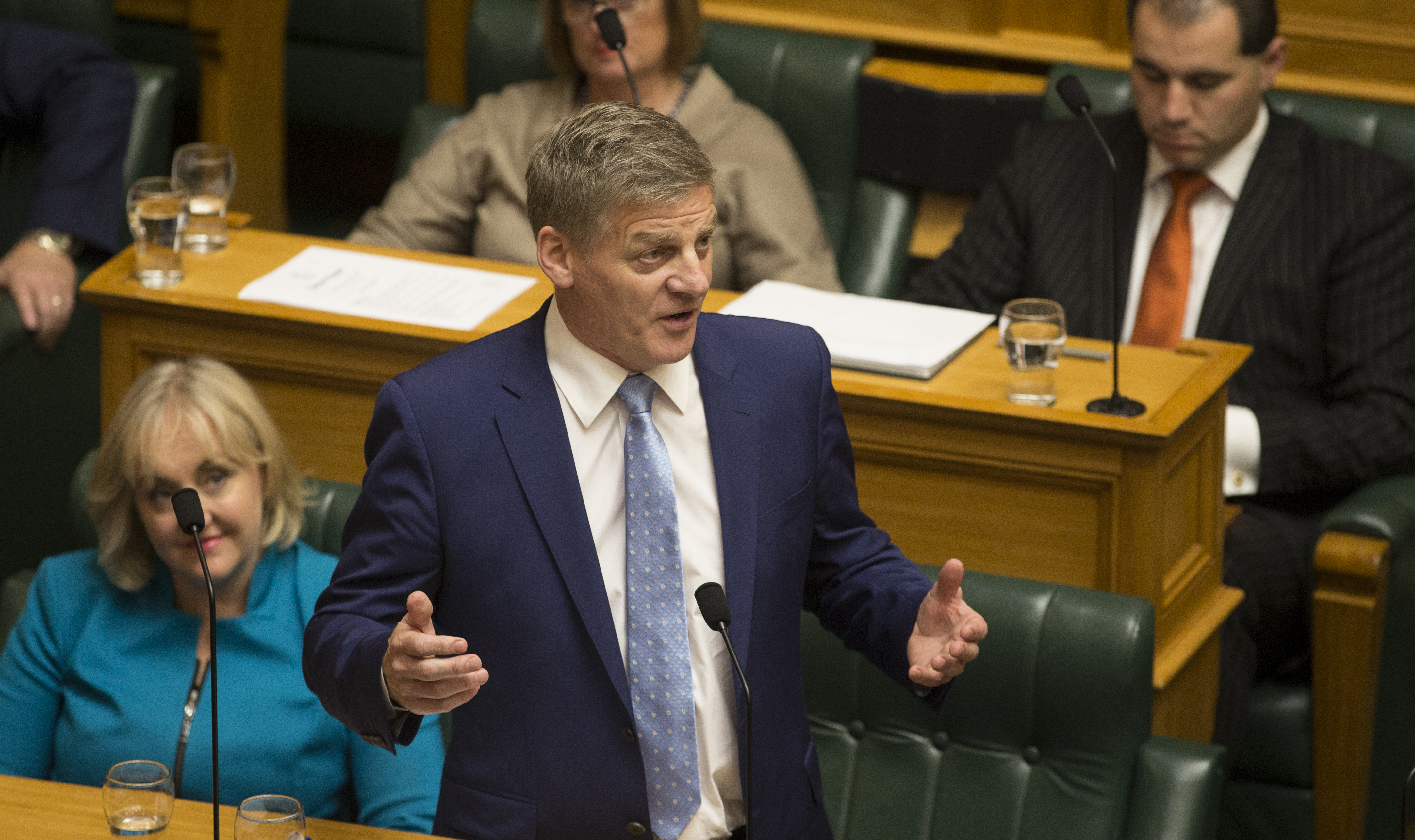 Bill English's National Government raised benefits for families with children by $25 a week from April last year. Photo / Mark Mitchell