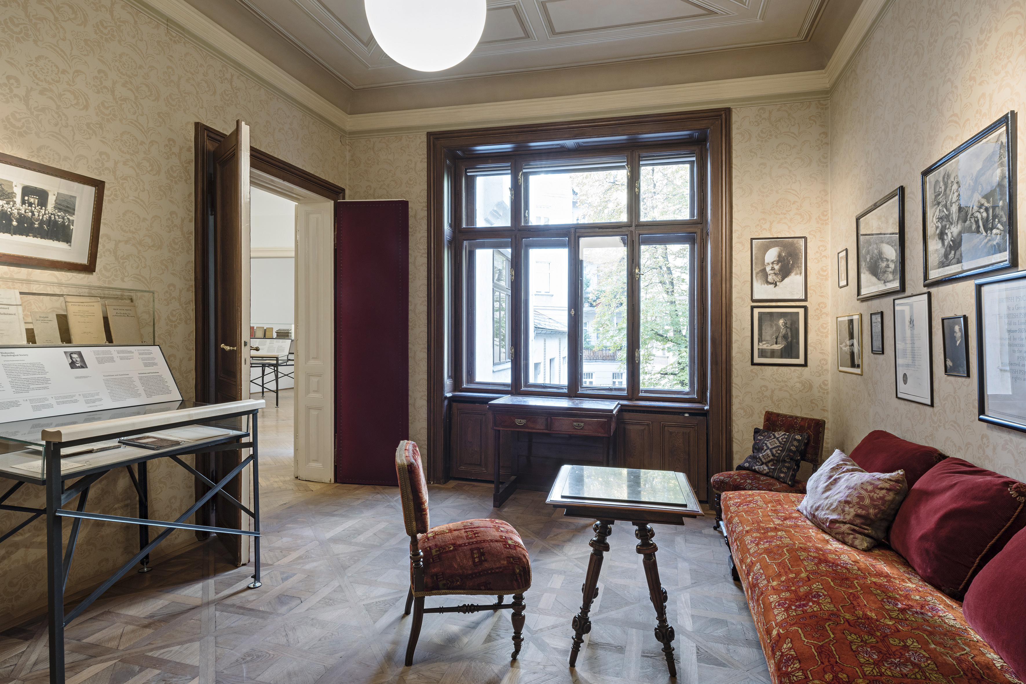 Waiting room of Freud's practice. Photo / Hertha Hurnaus/Sigmund Freud Foundation