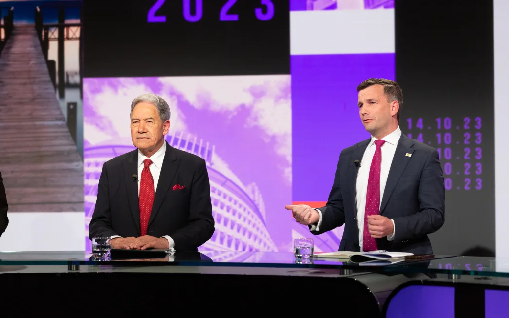 The animosity between Peters and Seymour has been on show during the campaign. Photo / TVNZ