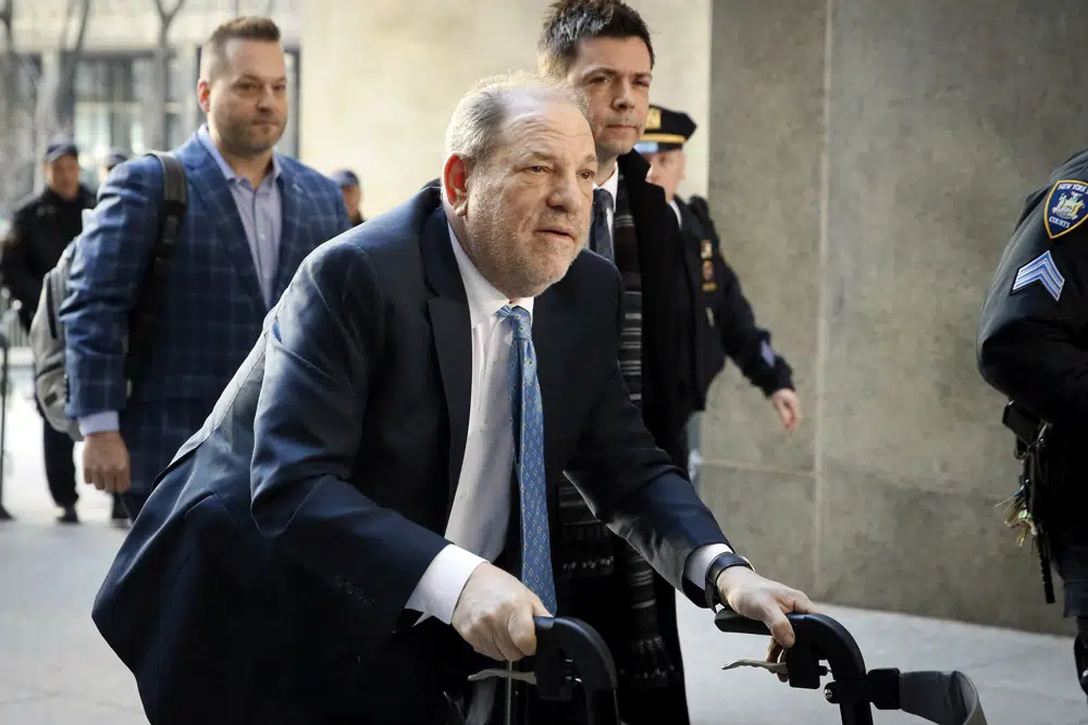 Harvey Weinstein arrives at a Manhattan courthouse. Photo / AP