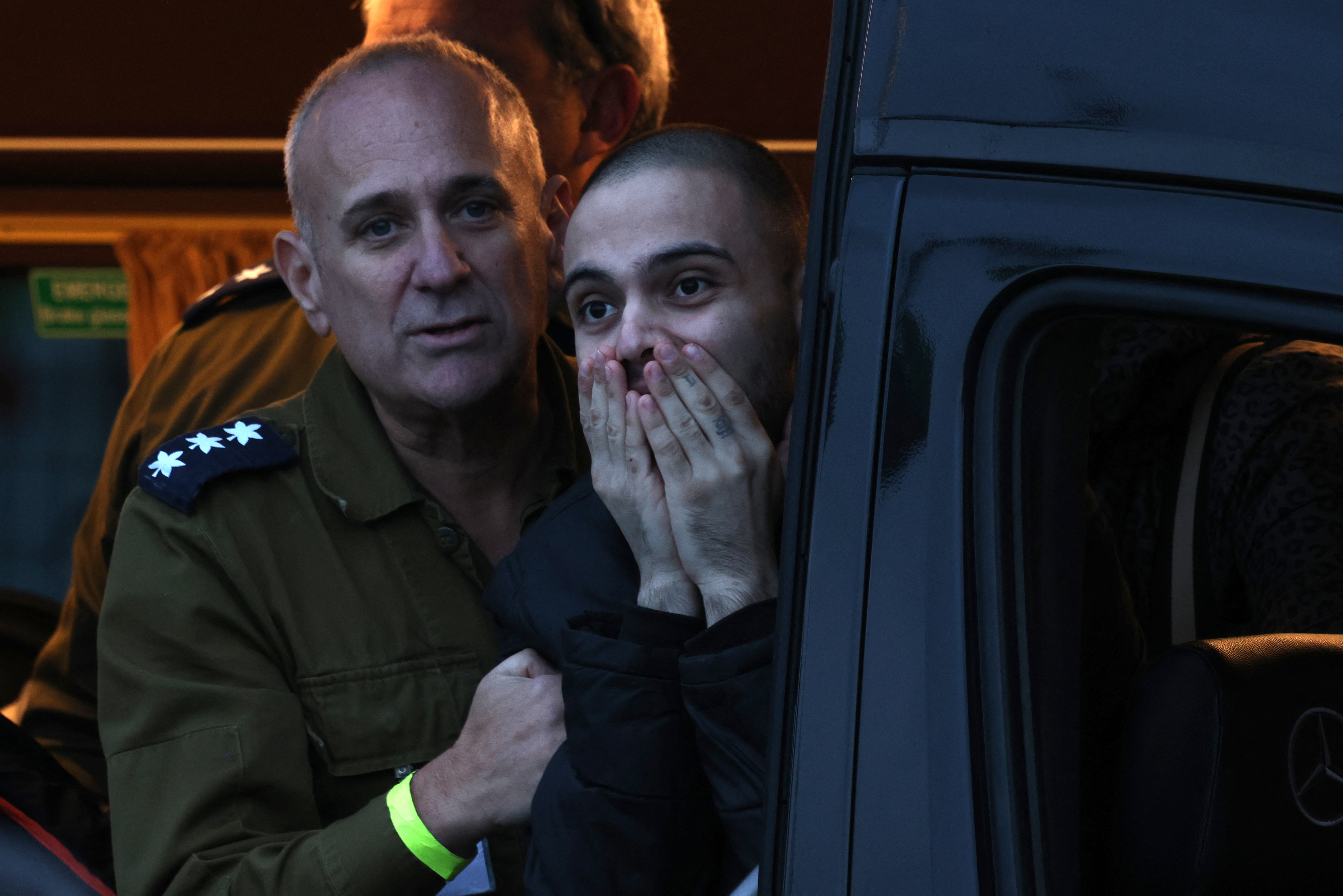 Hamas released six Israeli hostages this weekend as part of the scheduled seventh such hostage-prisoner swap under the fragile first phase of the ceasefire deal. Photo / AFP