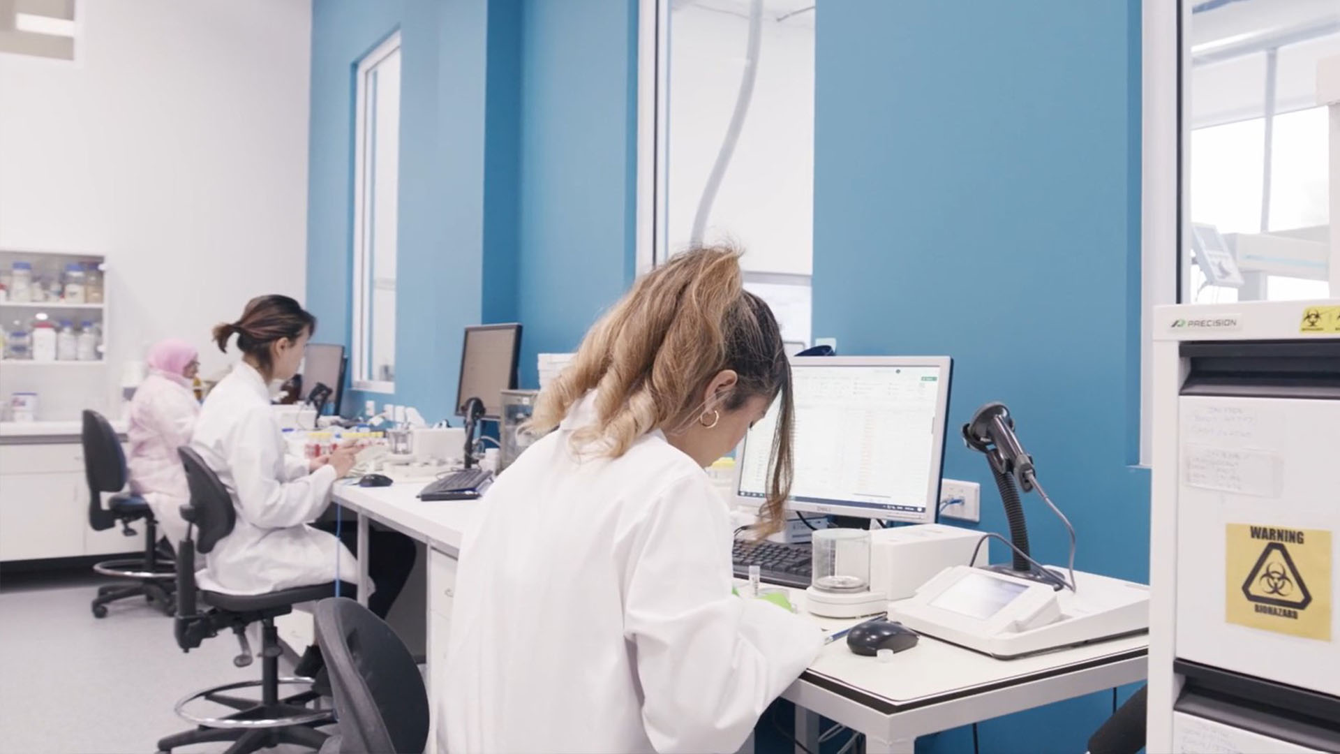 Oritain lab staff. The Dunedin-founded firm determines a 