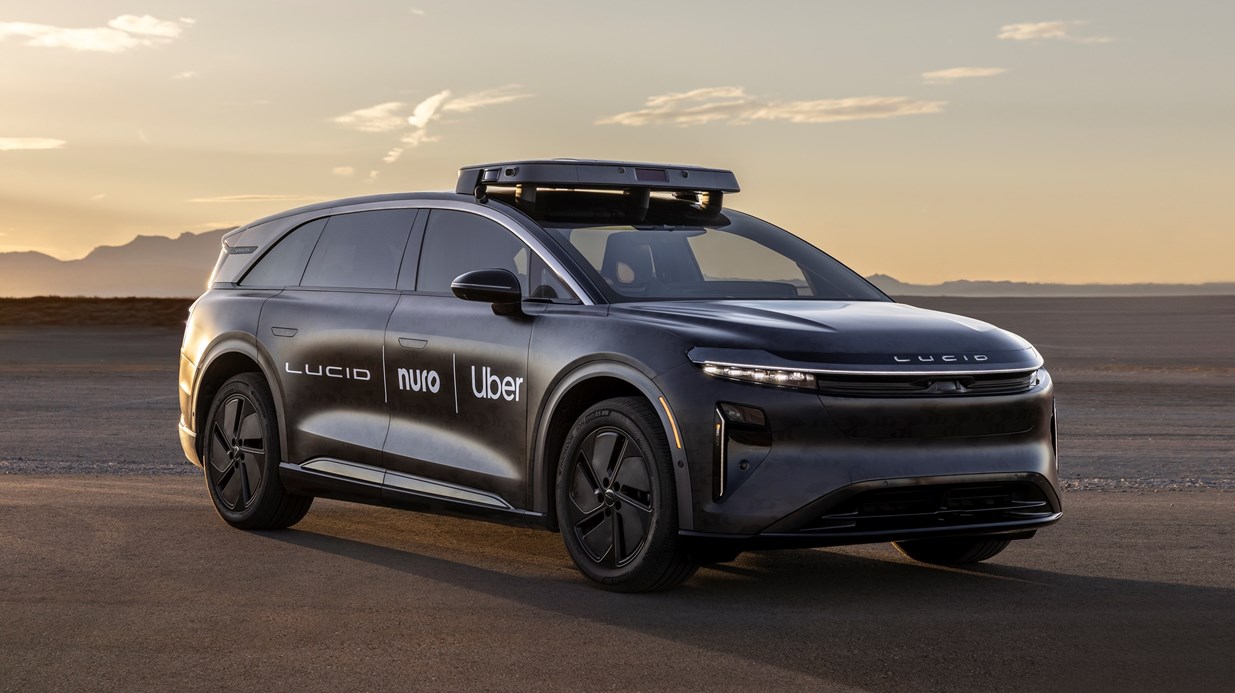 Nuro took a stock-standard car from US EV maker Lucid, then added its self-driving hardware and software to turn it into a robotaxi. Uber has ordered 20,000 of the converted vehicles. A prototype is being tested in Nevada.