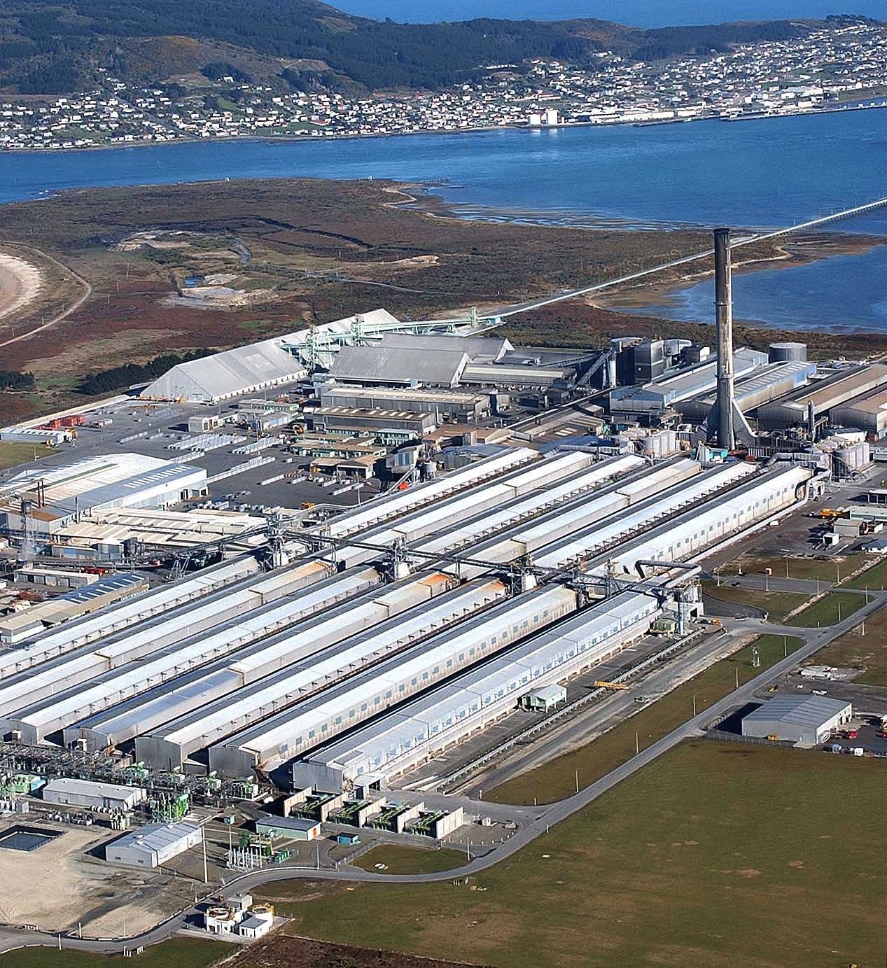 The Tiwai Point aluminium smelter, near Bluff. Photo / NZ Herald