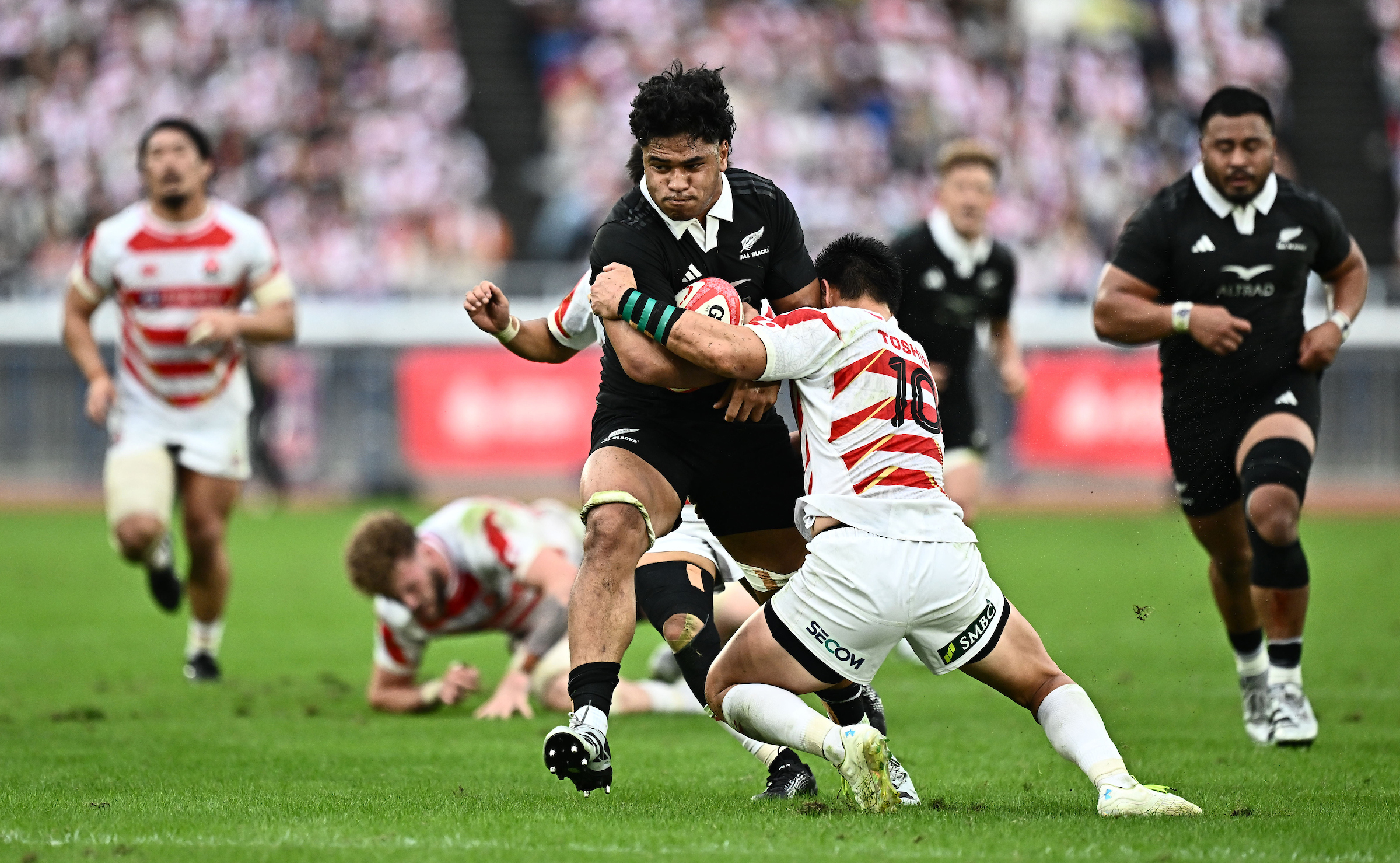 Wallace Sititi in action against Japan last year. Photo / Photosport