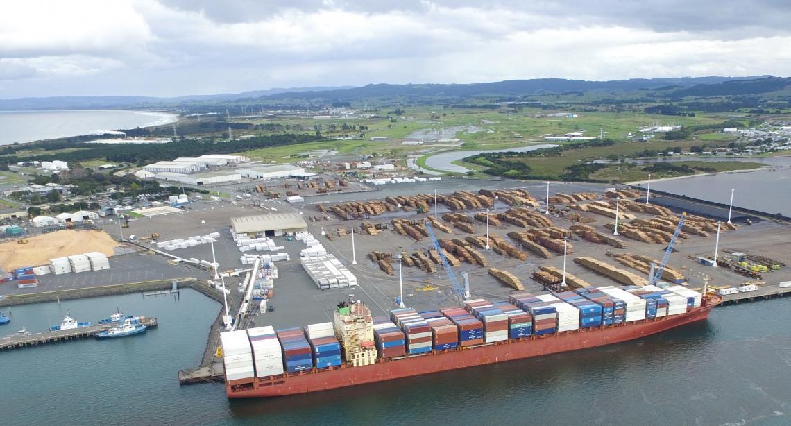 The Antwerp Bridge delivered a record number of containers to Northport on Wednesday. Photo / Northport