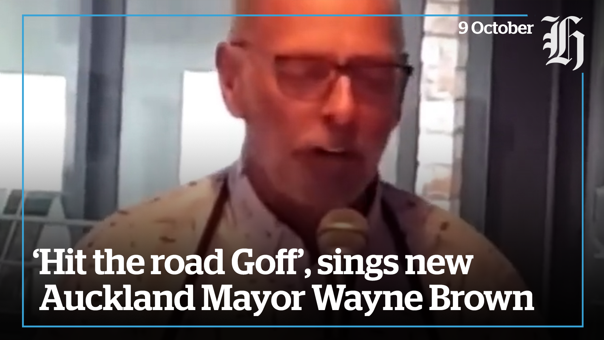 New Auckland Mayor Wayne Brown sings 'hit the road Goff' following