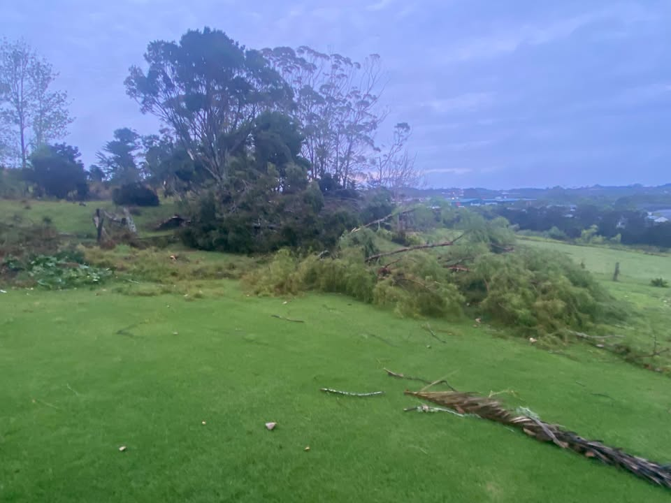 The aftermath of the tornado. Photo / Christelle Hynd