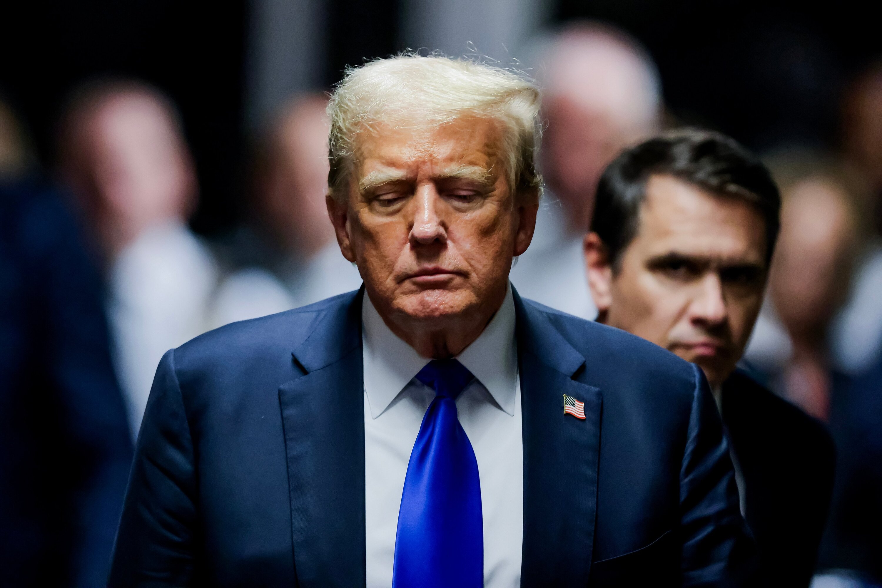 Former US President Donald Trump after the verdict was read at Manhattan criminal court in New York, US, on May 30. A judge has thrown out another case against Trump, which was due to be heard in Florida. Photo / via Getty Images