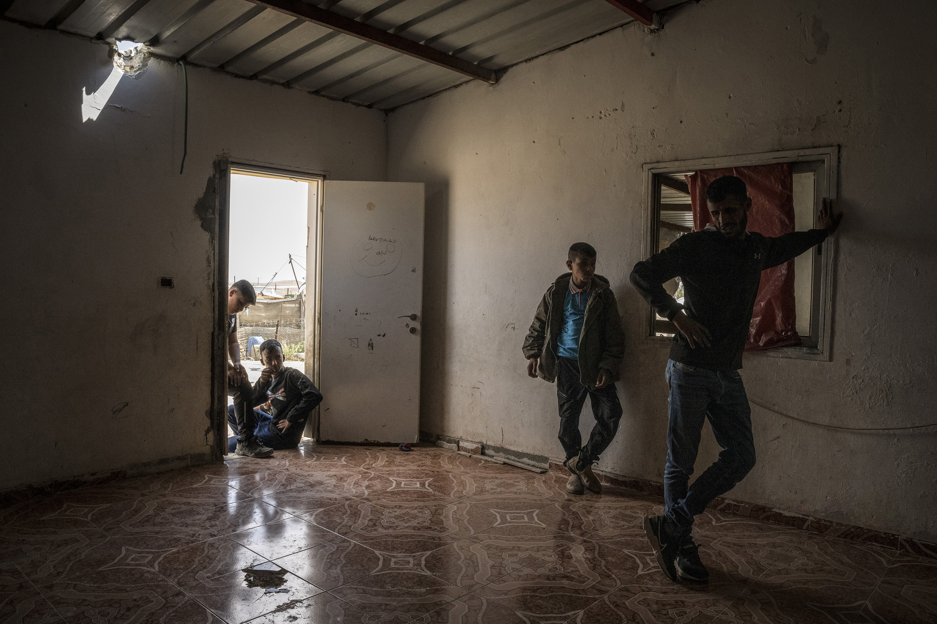 The house of Amina al-Hasoni, outside Arad, Israel, was damaged after Iran launched drones and missiles toward Israel on Sunday. Photo / Sergey Ponomarev, The New York Times