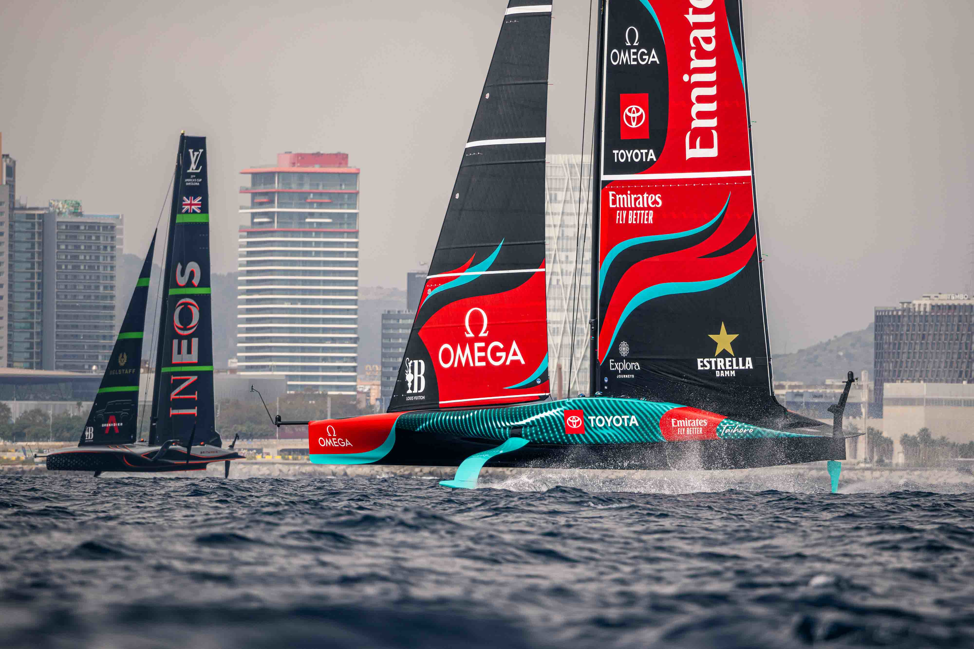Emirates Team New Zealand hold a 4-0 lead over Ineos Britannia in the America's Cup match. Photo / Georgia Schofield, Photosport