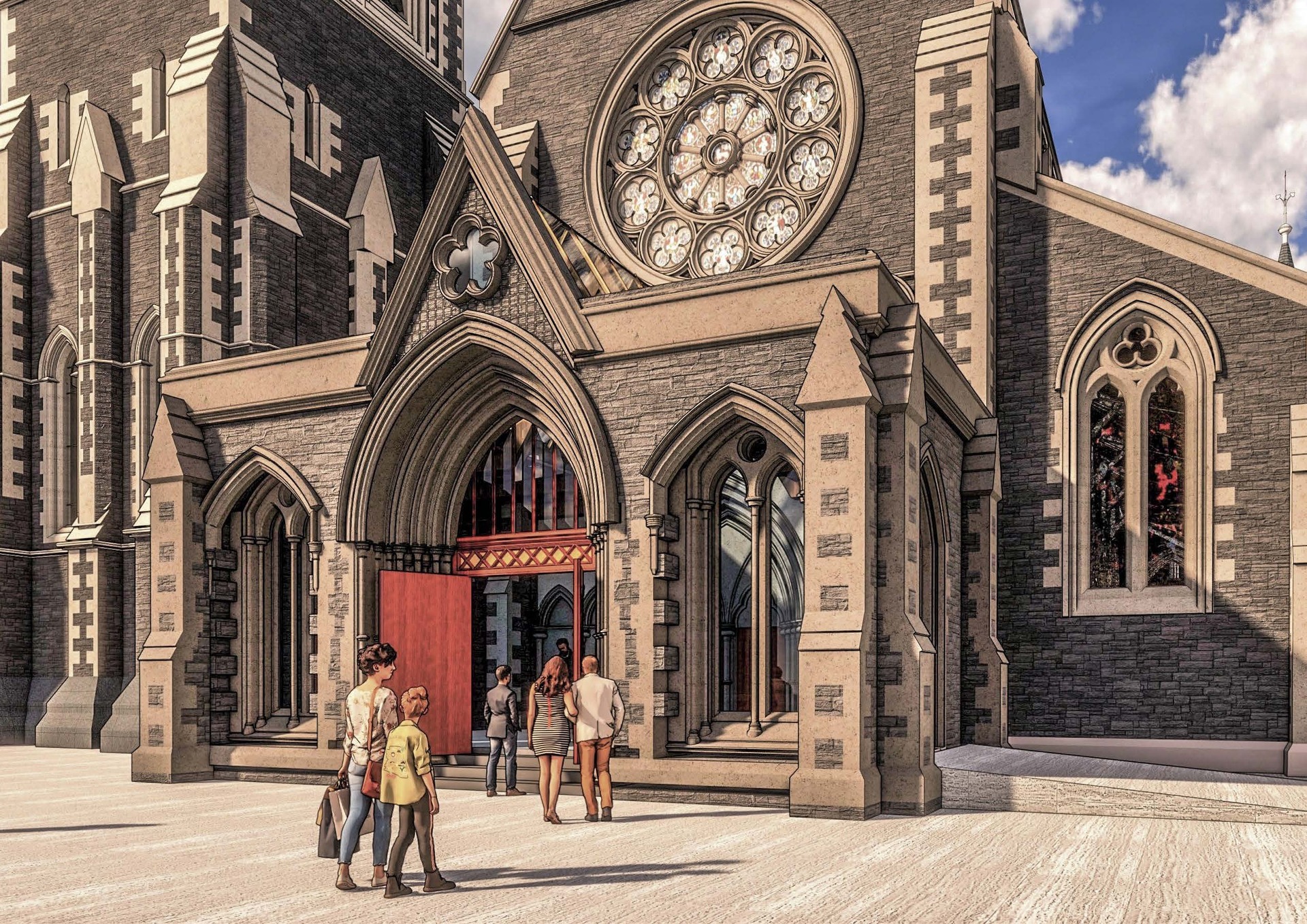 The more open and welcoming western porch (main entrance). Photo / Supplied