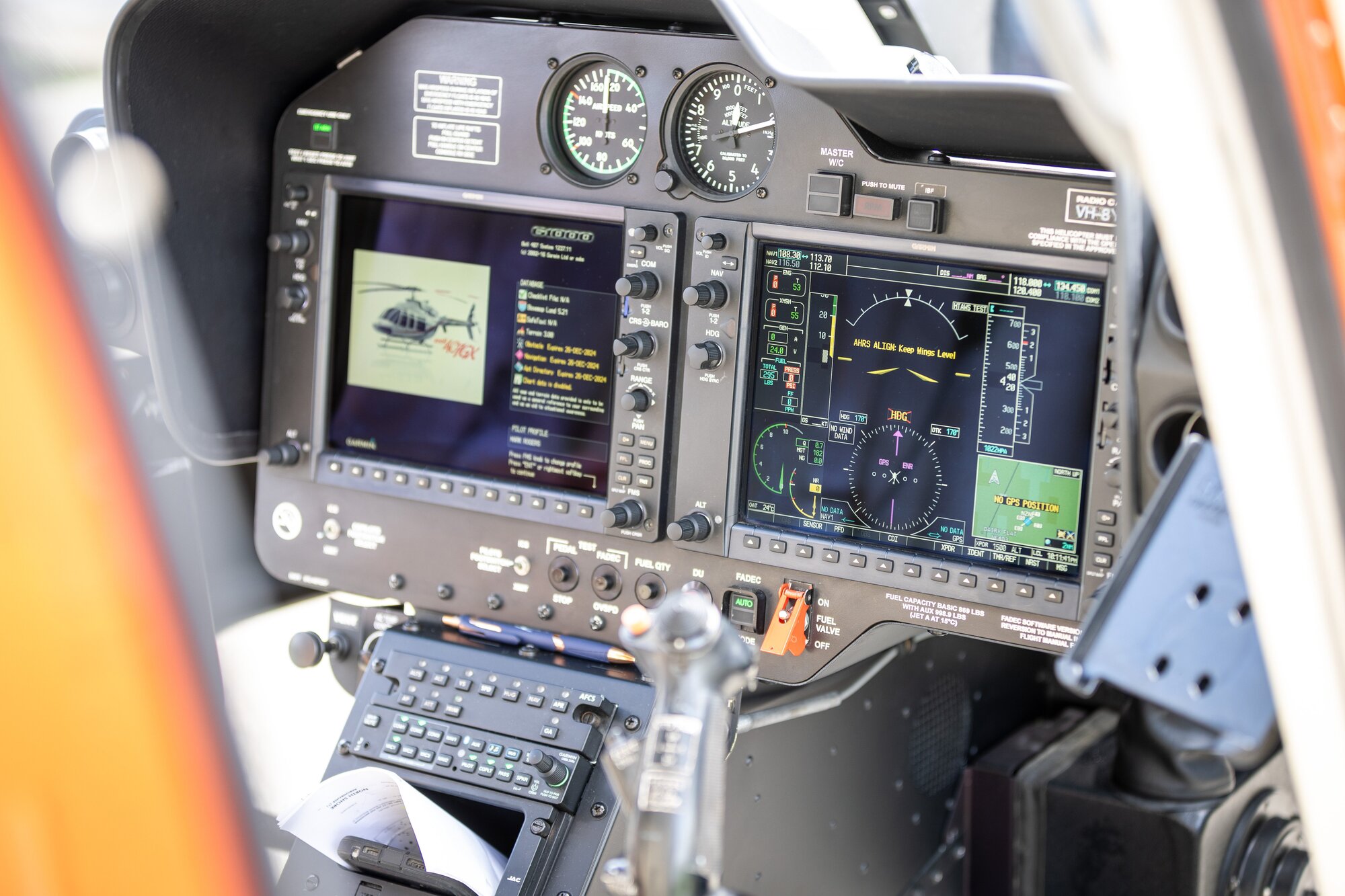 Bell says the 407 has high-tech, high resolution LED displays. Photo / Michael Craig