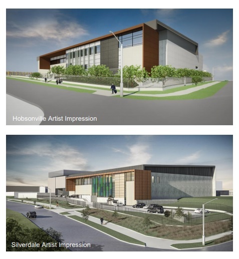 CDC's twin data centres, currently under way in northwest Auckland in a $300m-plus build, will have a combined floor area of more than 17,000 square metres. Images / CDC