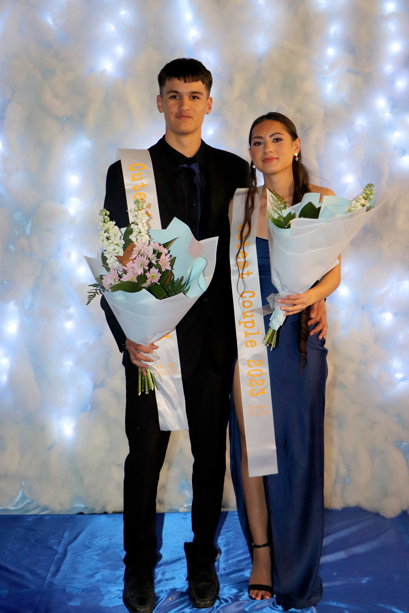 The ball's Cutest Couple were Te Ariki Abraham and Cohan-Jayde Christensen. Photo / Lee Gamble Photography