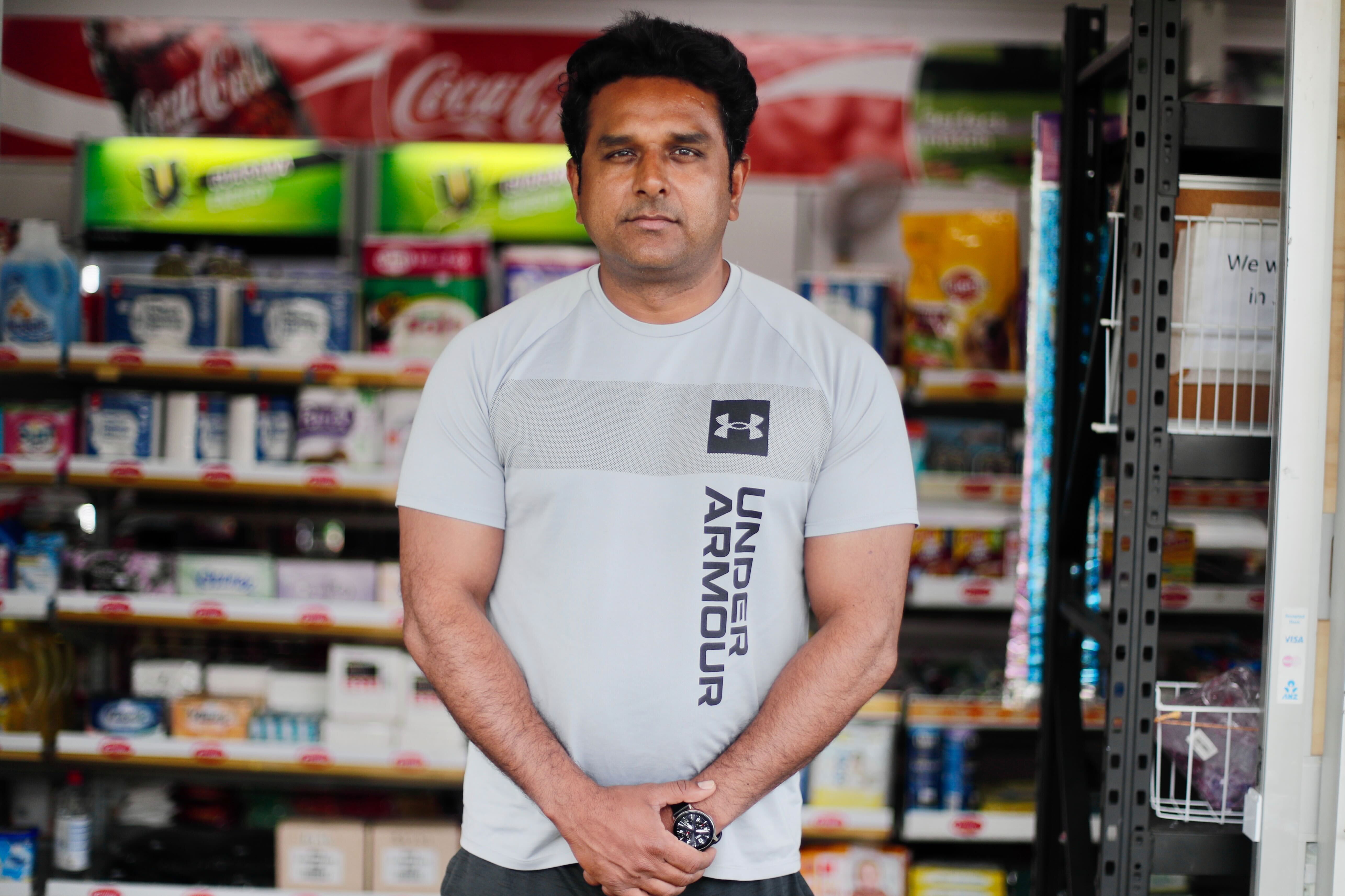 Aatif Khan's young children were left terrified after the burglars tried to enter their home through the back door. Photo / Dean Purcell