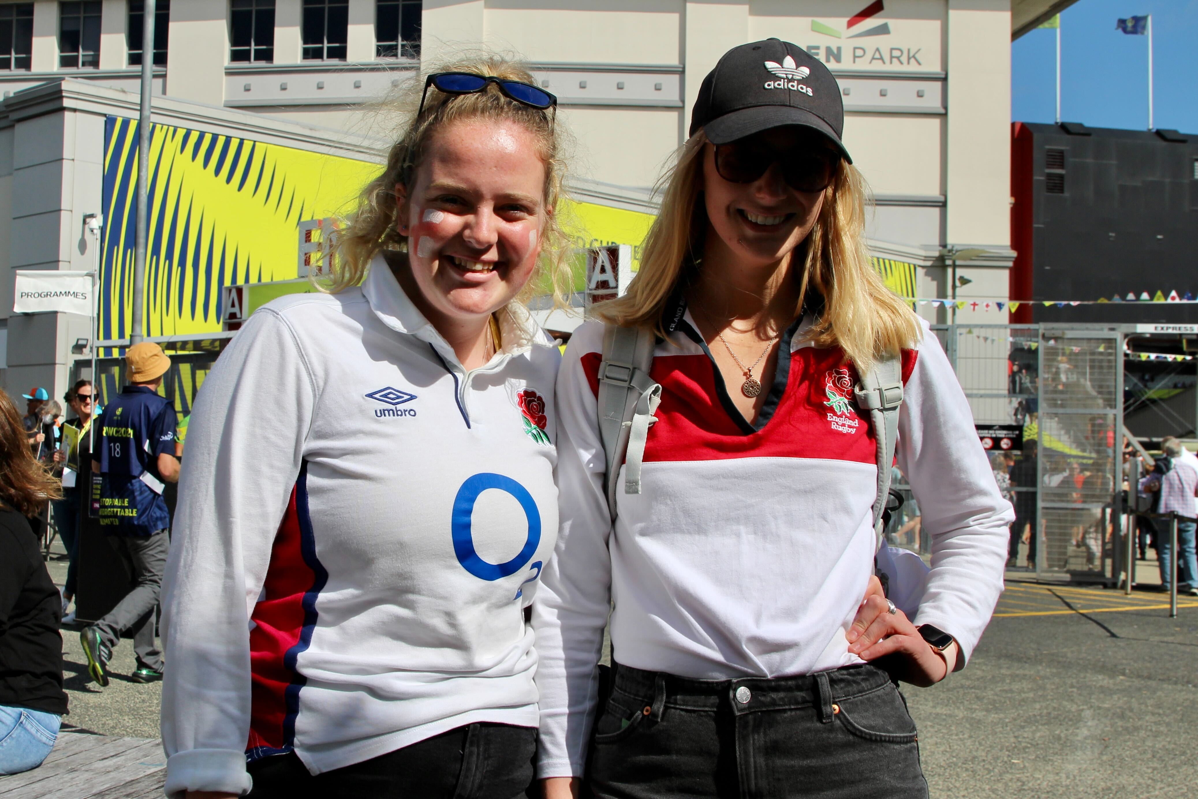 Fans outside Eden Park ahead of the Rugby World Cup final, November 12, 2022.