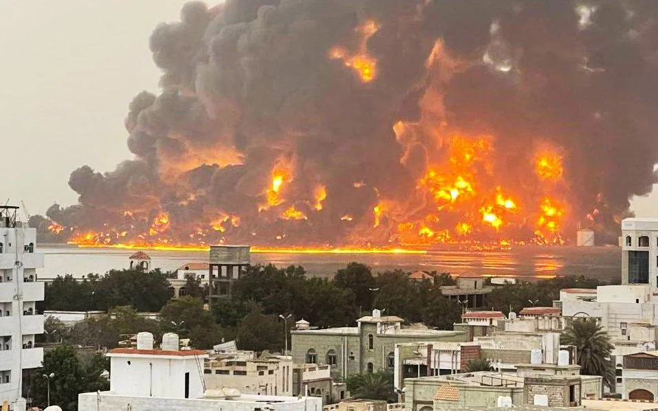 Israeli forces fired on the Yemen port in retaliation of Houthi strikes that killed one Israeli civilian and injured eight others.