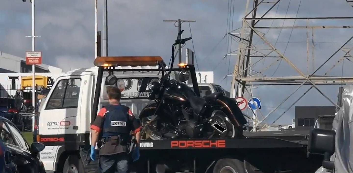 A Harley-Davidson was seized in the raids executed after police organised crime investigators initiated Operation Maddale. Photo / NZME