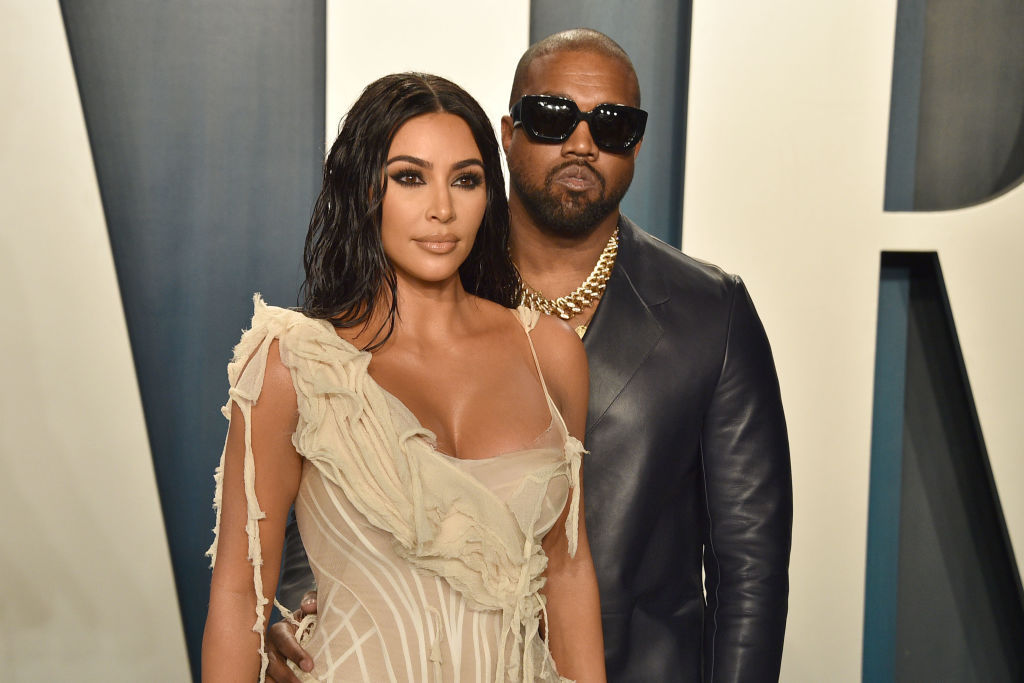 Kim Kardashian and Kanye West attend the 2020 Vanity Fair Oscar Party. Photo / Getty Images