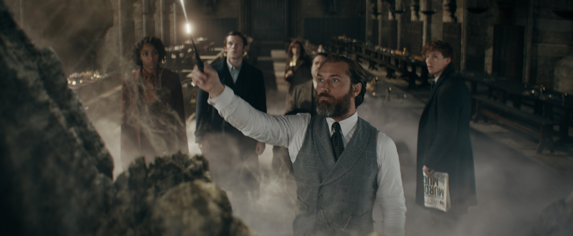 Jude Law in a scene from Fantastic Beasts: The Secrets of Dumbledore. Photo / Supplied