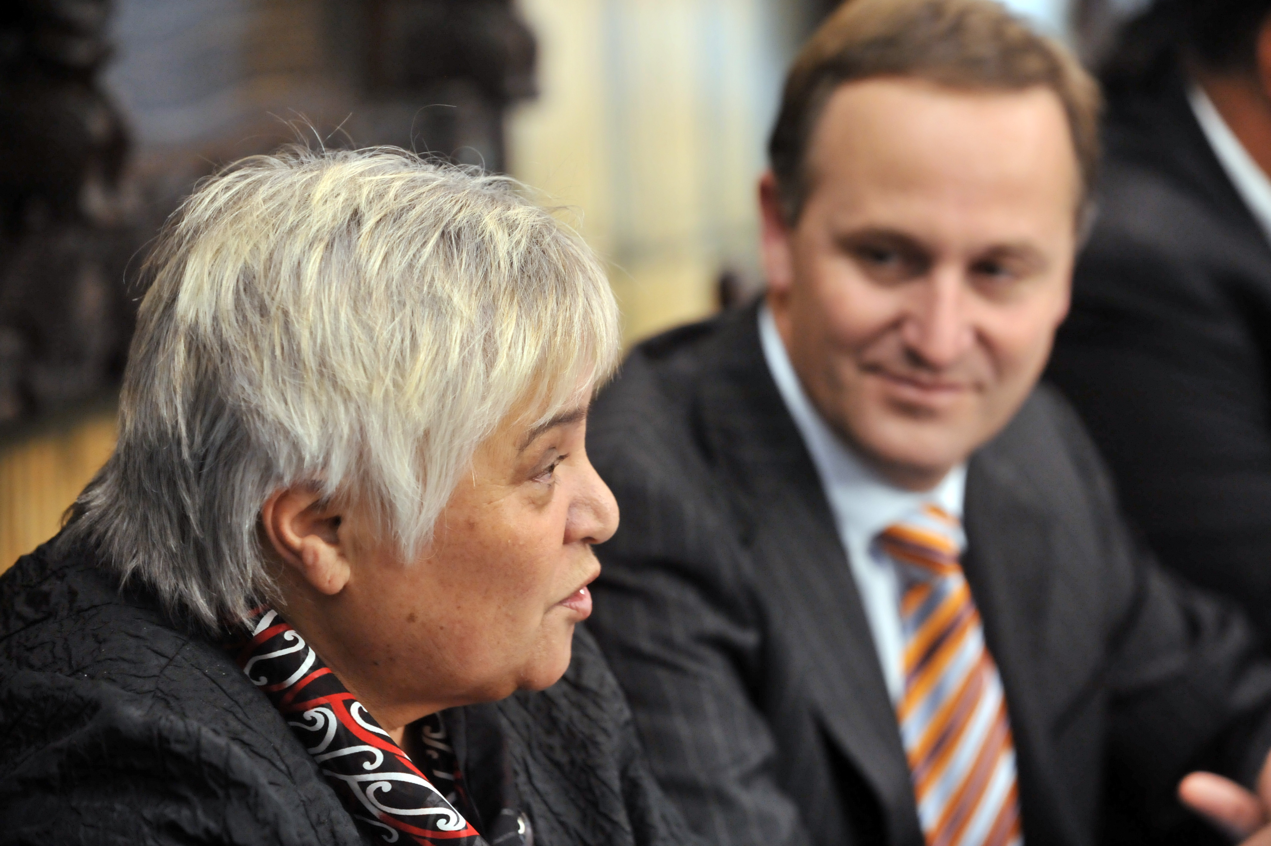 Māori Party co-leader Dame Tariana Turia with then-Prime Minister-elect Sir John Key in November 2008 at the announcement of a support deal for government. Photo / Ross Setford, NZPA
