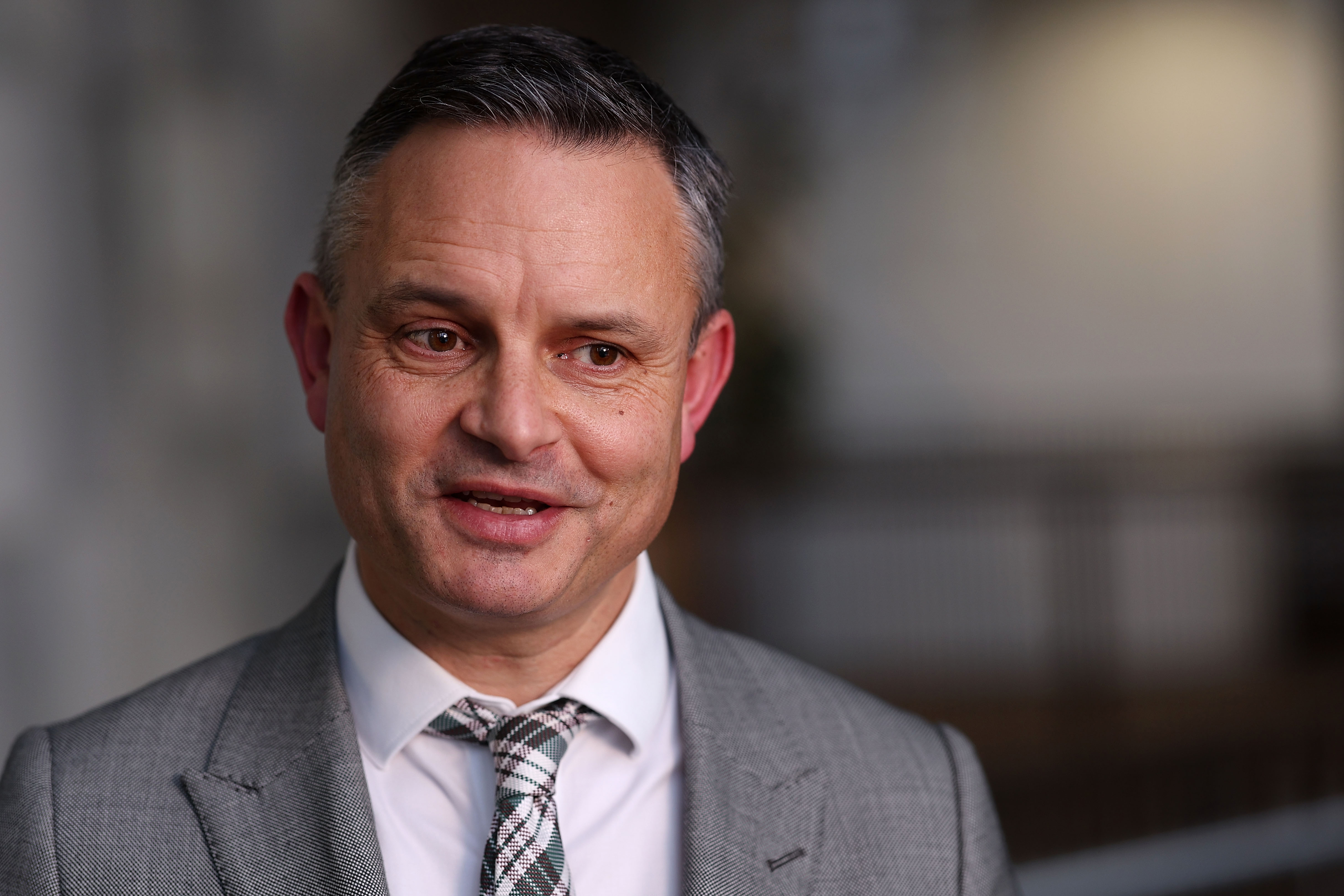 Greens co-leader James Shaw butted heads several times during the debate with Act's Simon Court. Photo / Marty Melville
