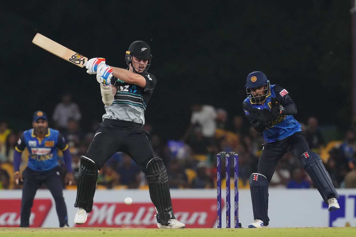 Michael Bracewell in New Zealand's T20 defeat to Sri Lanka. Photo / Photosport