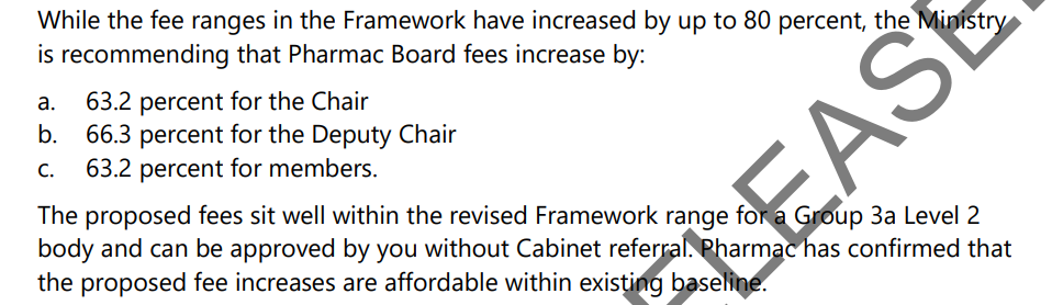 Officials said fee increases were 